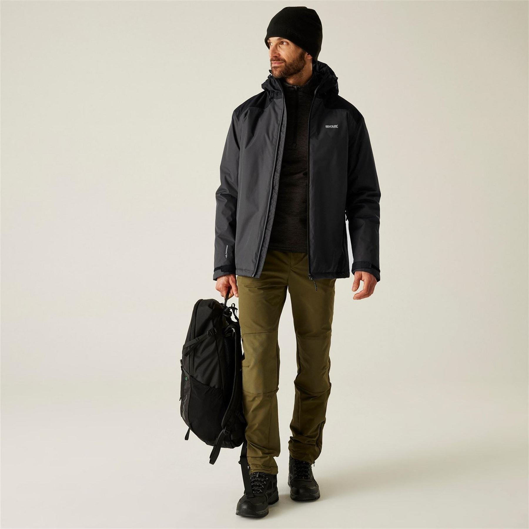 Regatta Thornridge Solid Patterned Hooded Rain Jacket