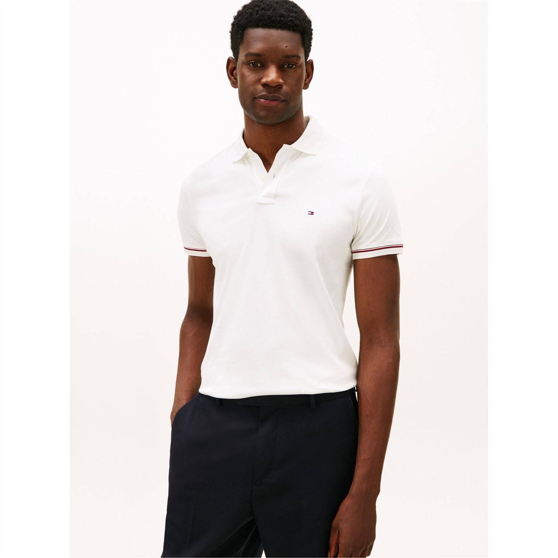 Tommy Hilfiger Liquidtip Collared Neck Short Sleeve Polo Shirt