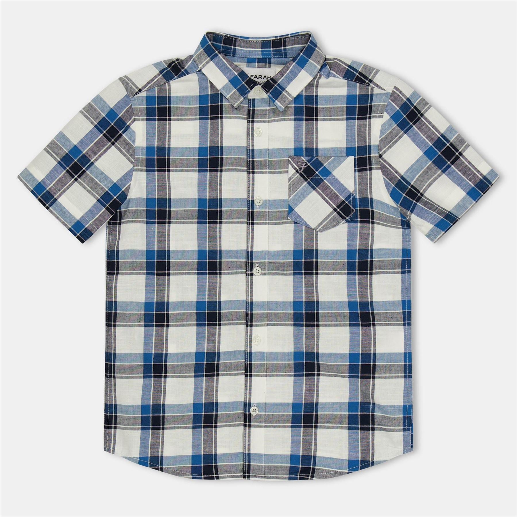 Farah Kids Cotton Short Sleeve Oxford Shirt