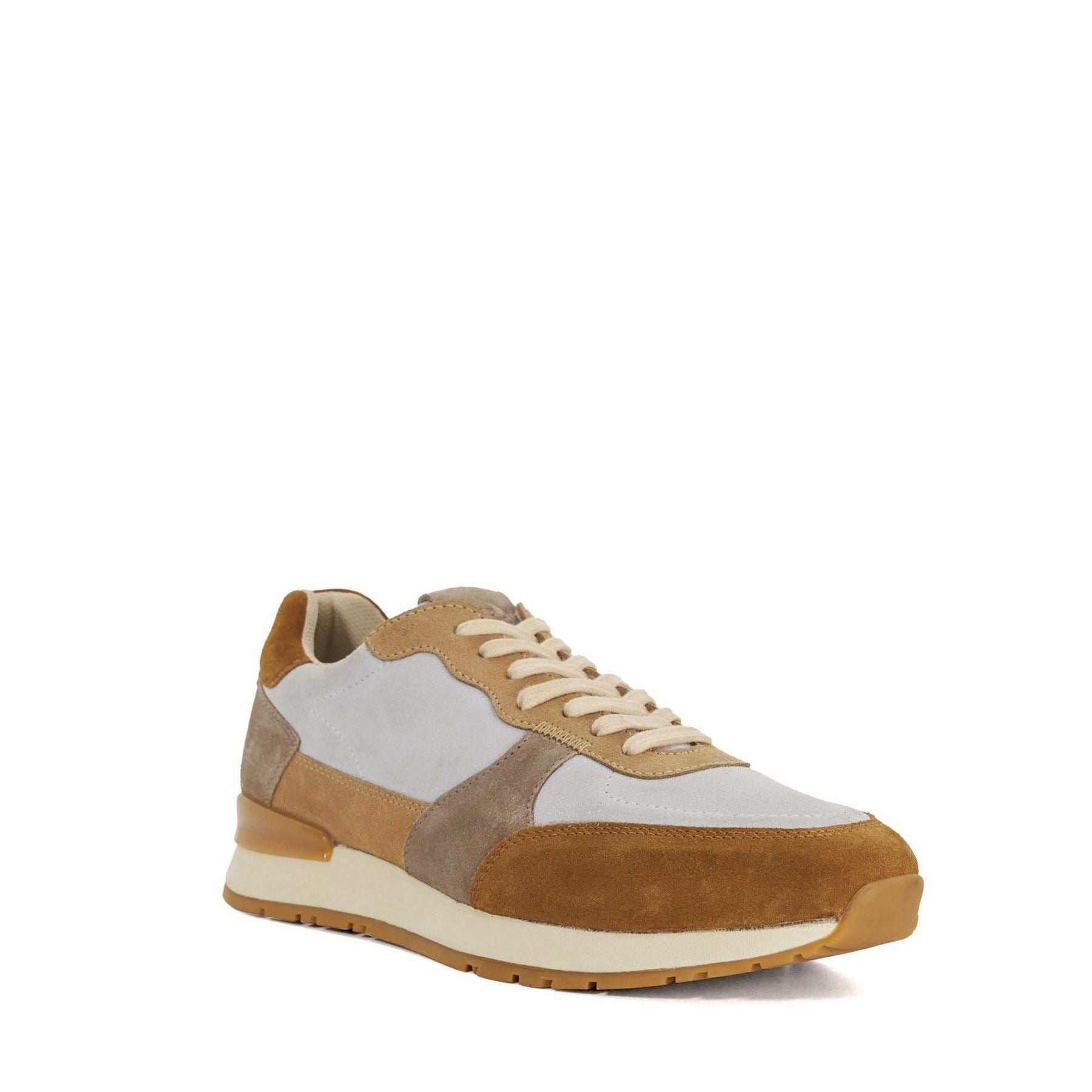 Dune London Treaty Textured Lace Up Trainers