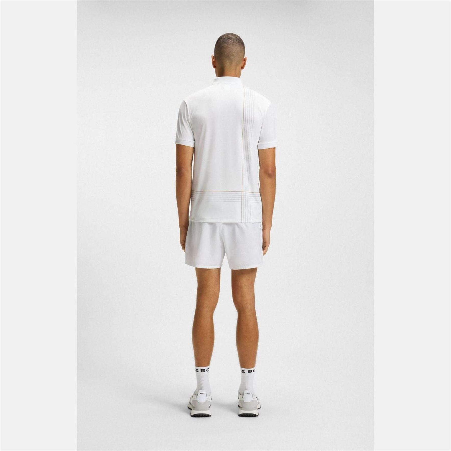 Boss Quick Dry Polo Shirt With Check Artwork