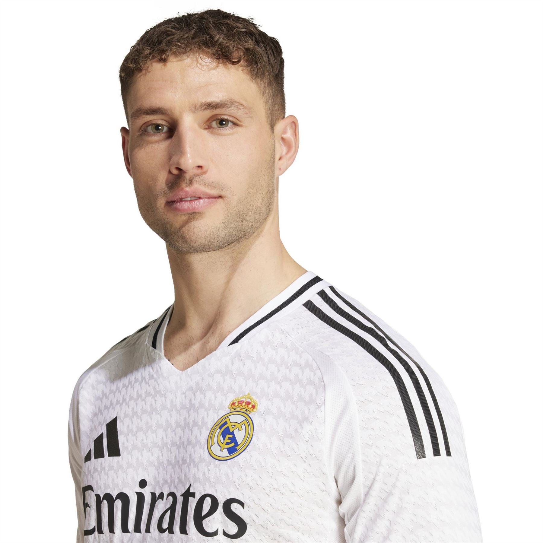 adidas Real Madrid Authentic Long Sleeve Home Shirt 24 25