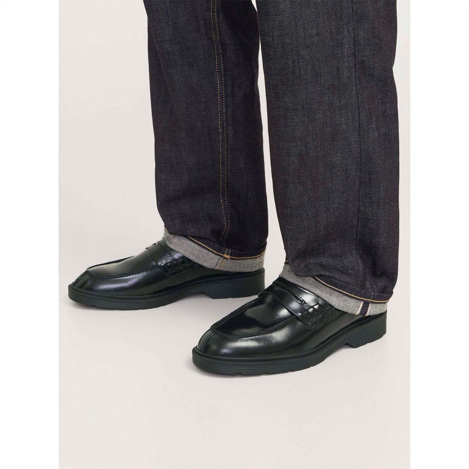 Jack and Jones Mens Leather Loafers