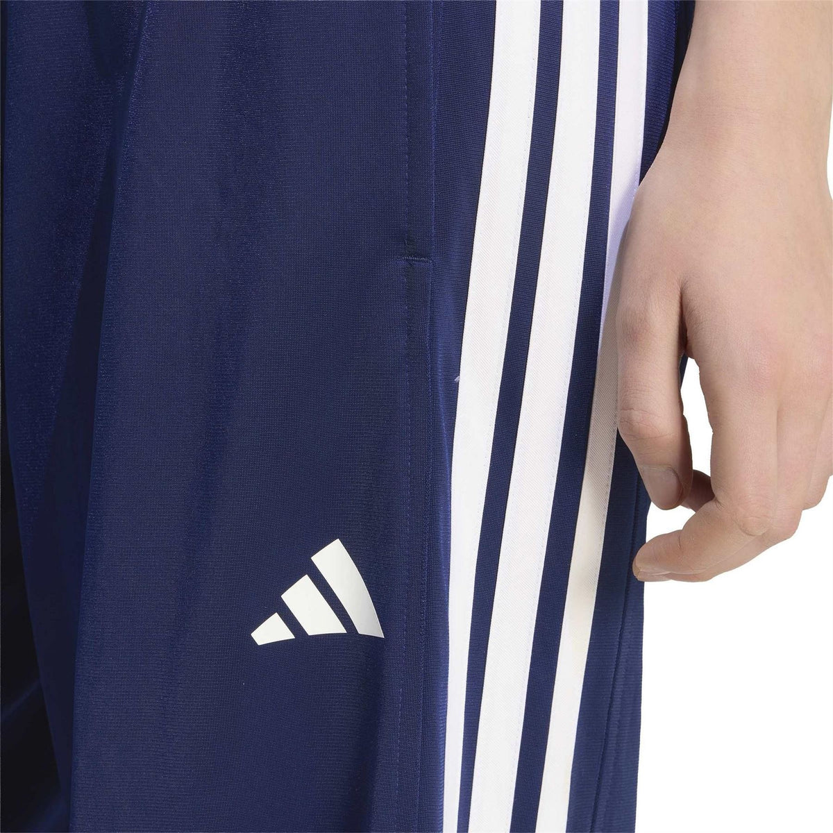 adidas Three Stripes Wide Leg Mid Rise Athletic Pants