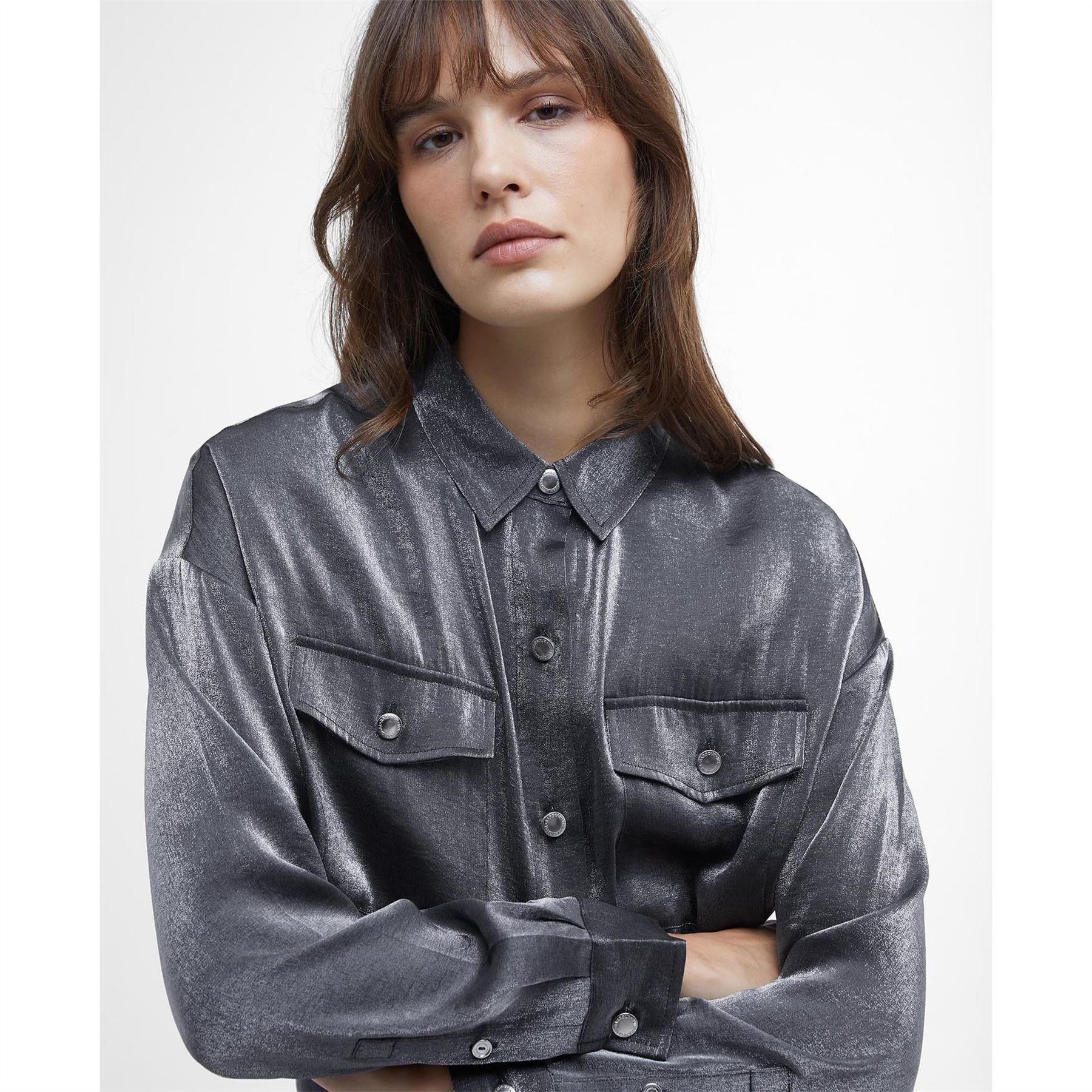 Barbour International Satin Long Sleeved Shirt