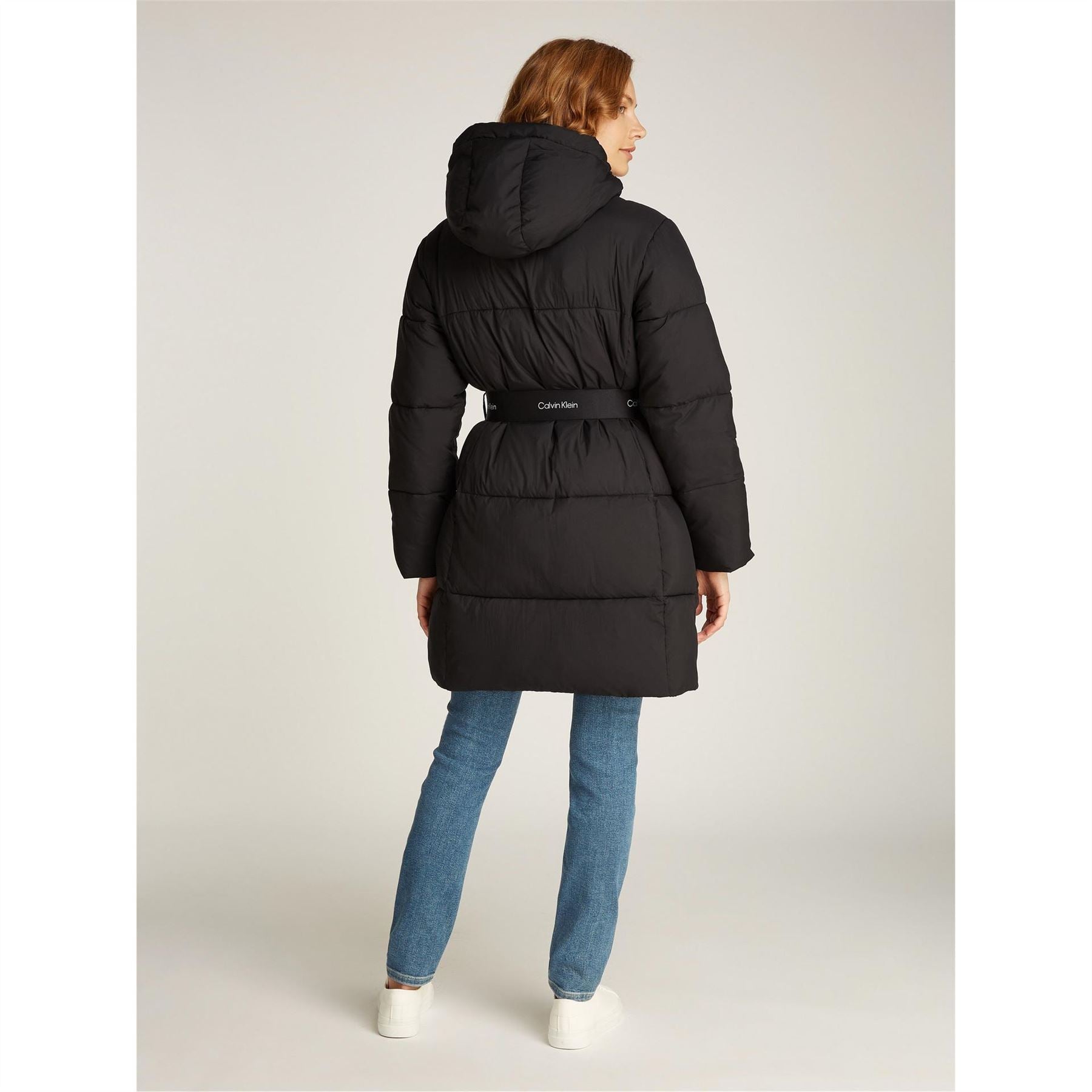 Calvin Klein Jeans Logo Belt Insulated Short Puffer Jacket
