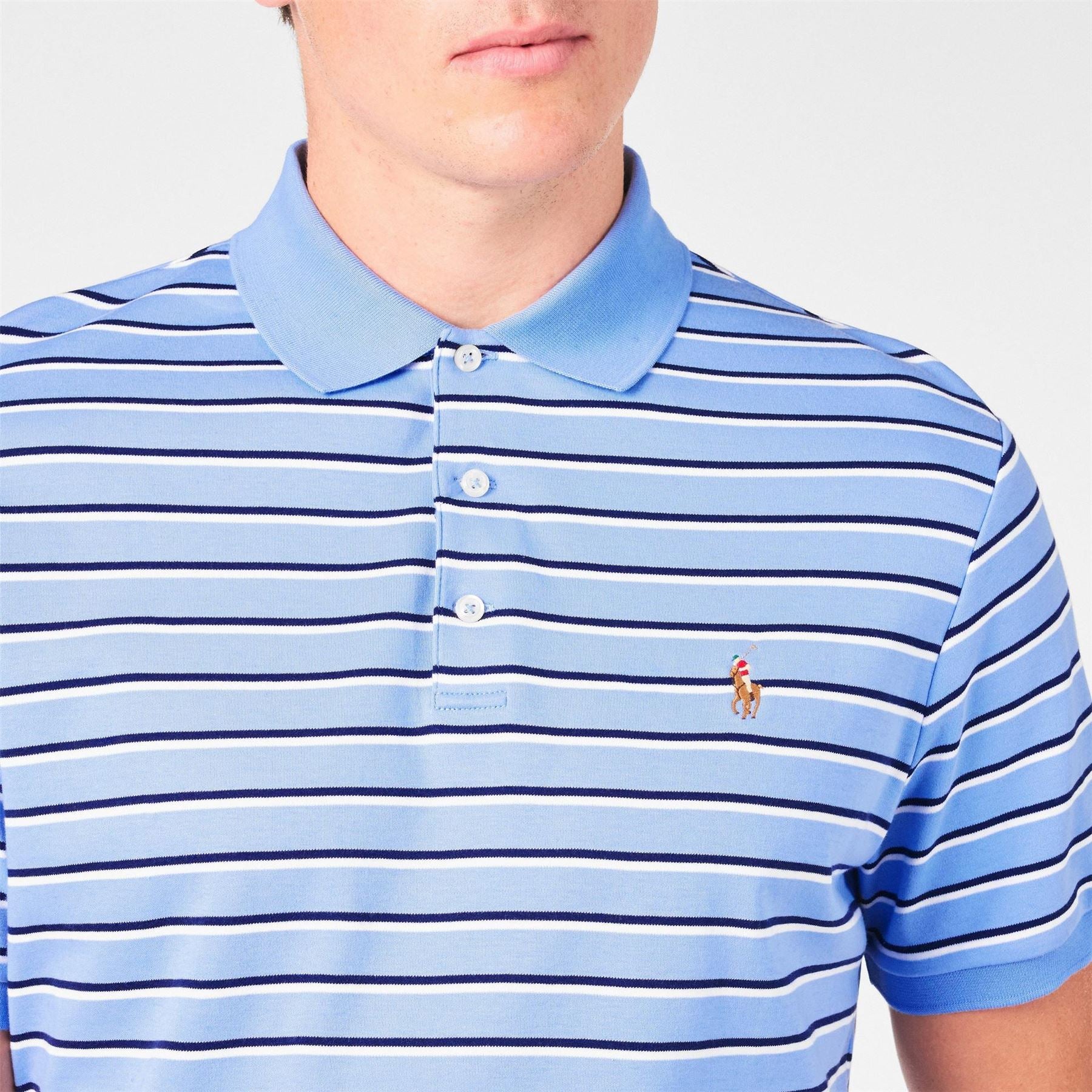 Polo Ralph Lauren Pima Stripe Short Sleeve Polo Shirt