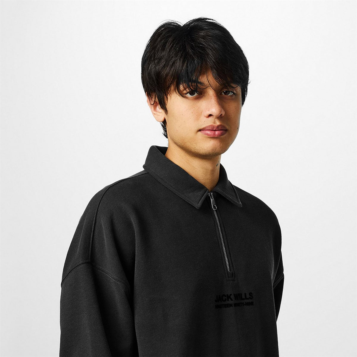 Jack Wills Slouch Quarter Zip Top