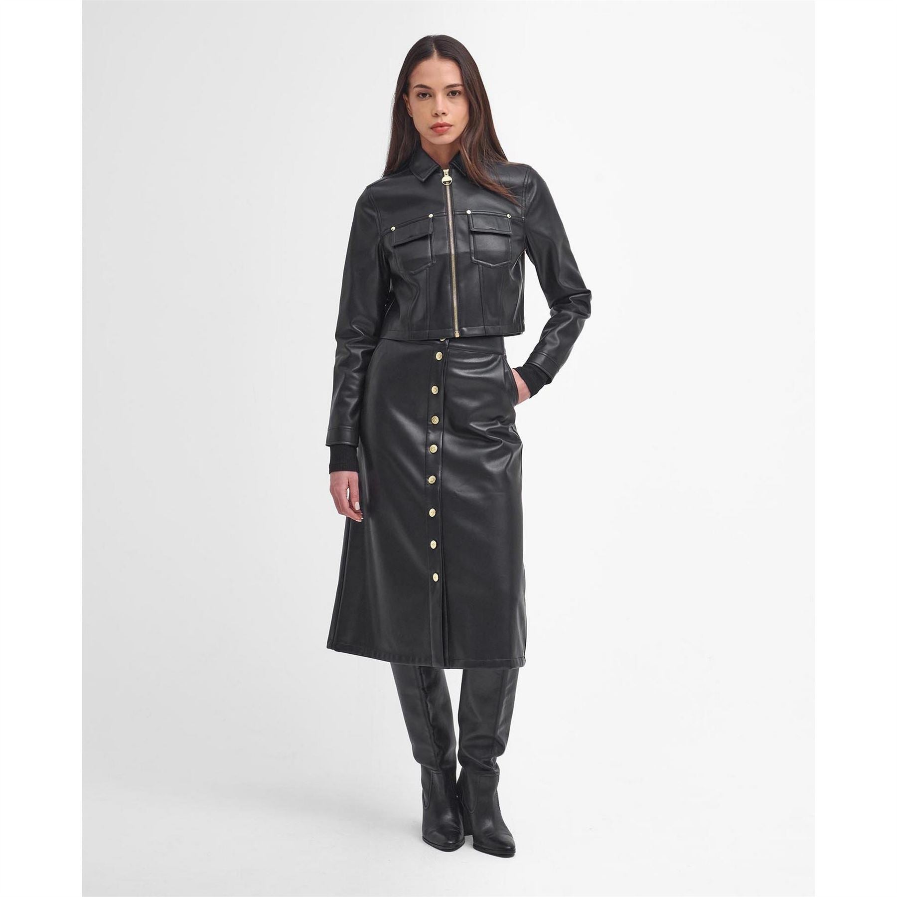 Barbour International Faux Leather Jacket