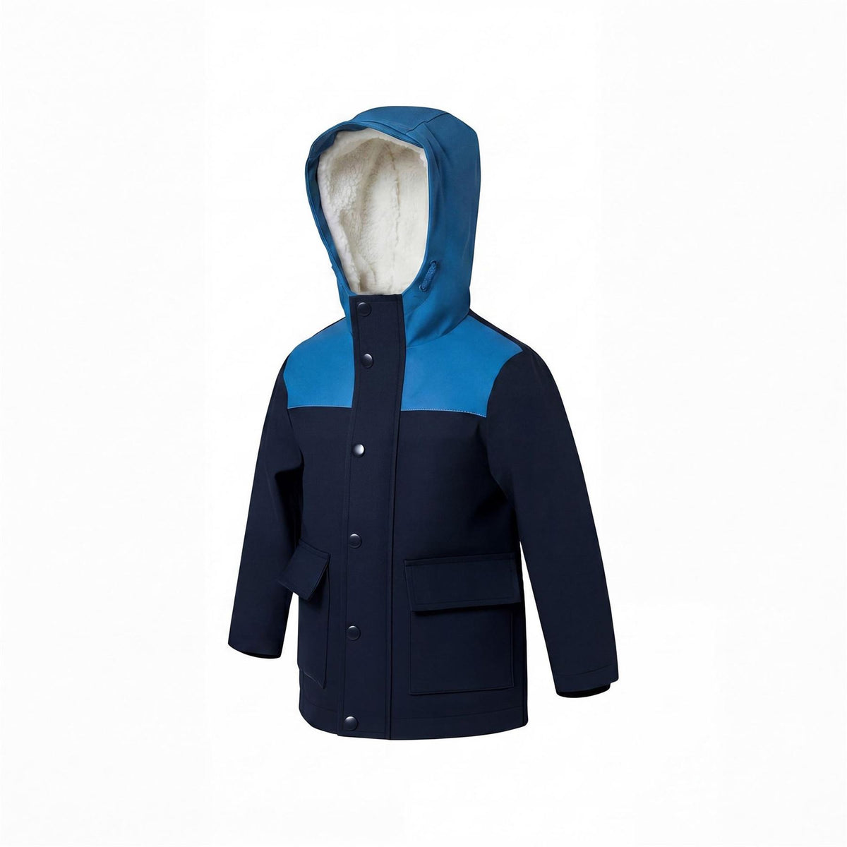 Gelert Leopard Patterned Hooded Snap Button Ribbed Cuff Rain Jacket