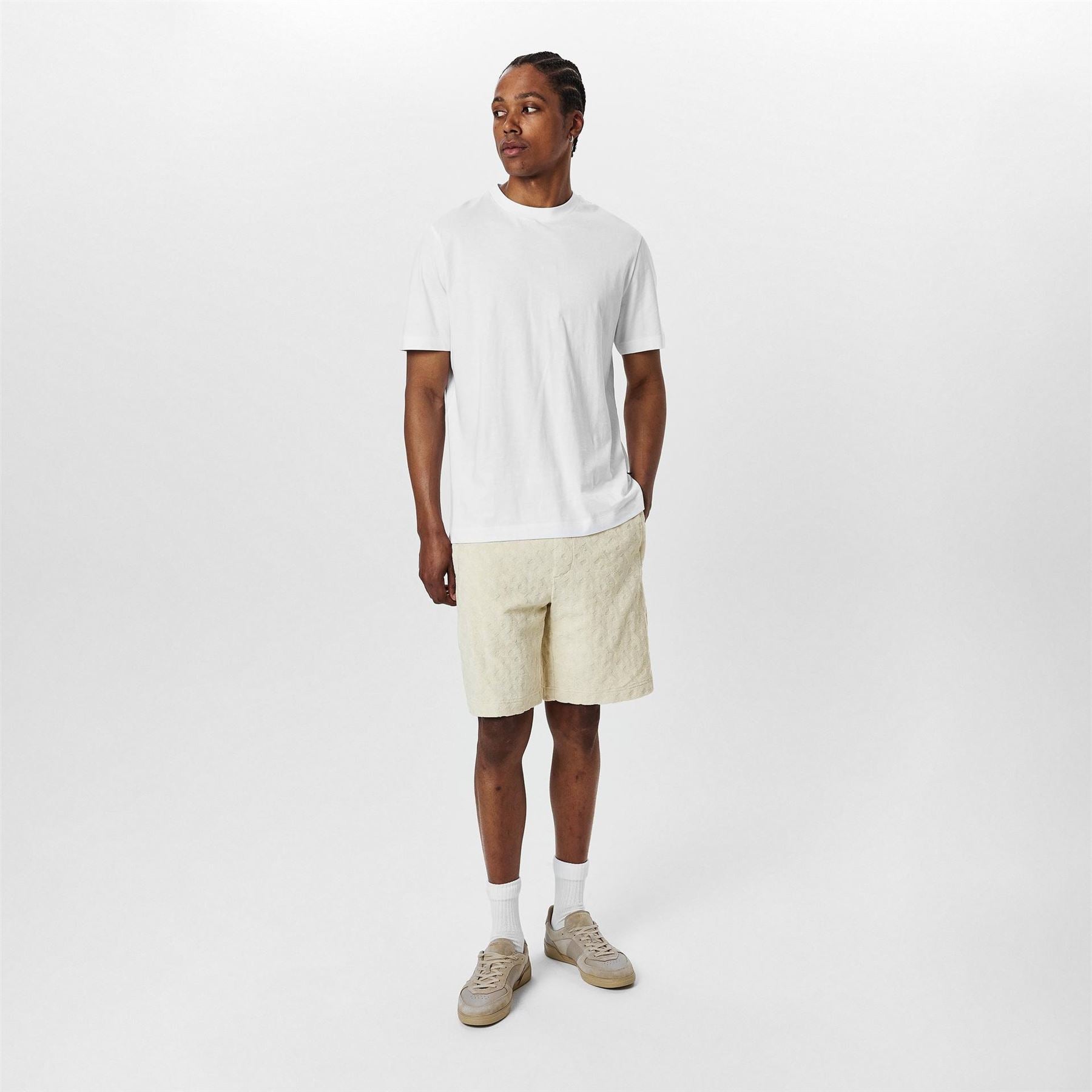 Boss Box Print Crew Neck Regular Fit T-Shirt