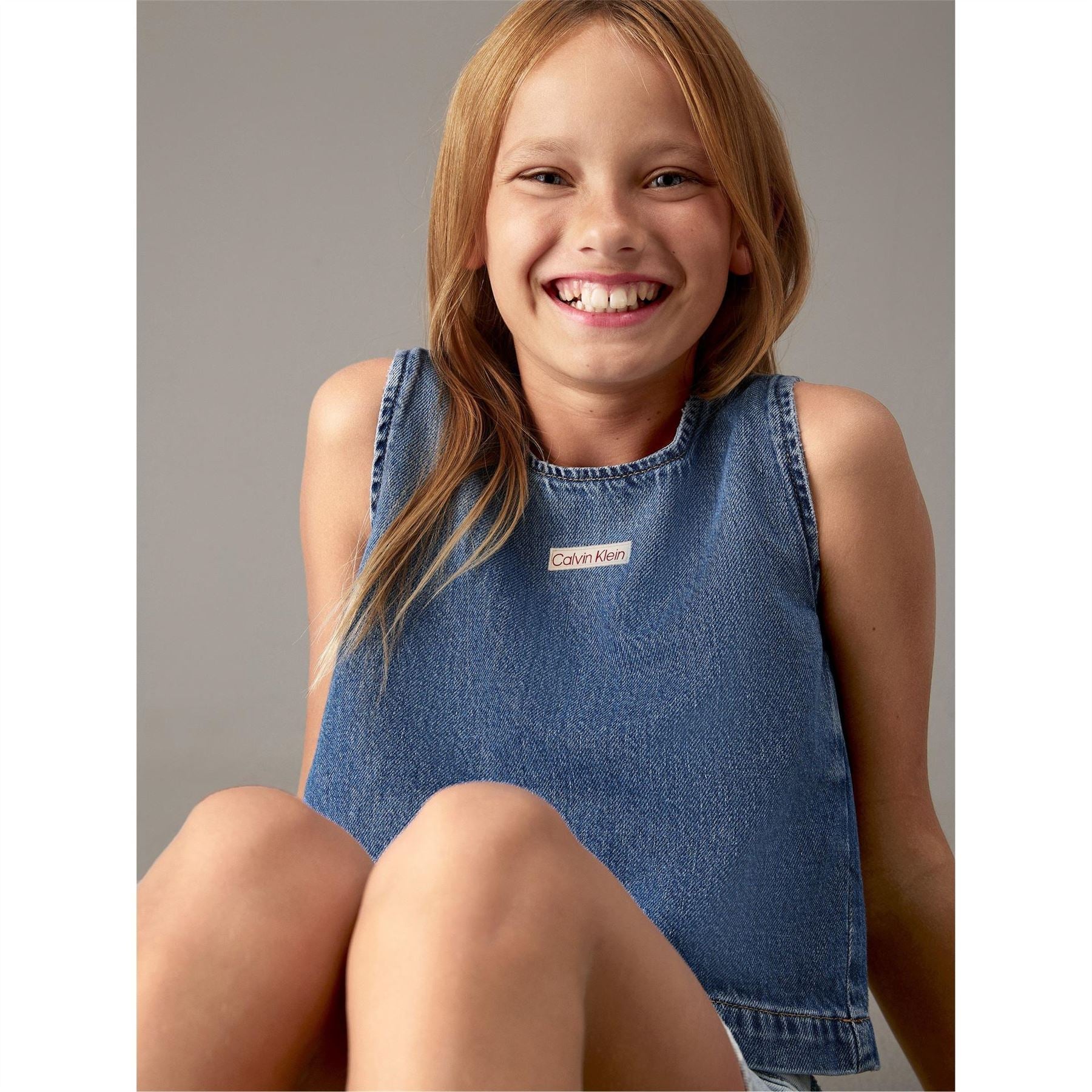 Calvin Klein Jeans Cropped Crew Neck Regular Fit Tank