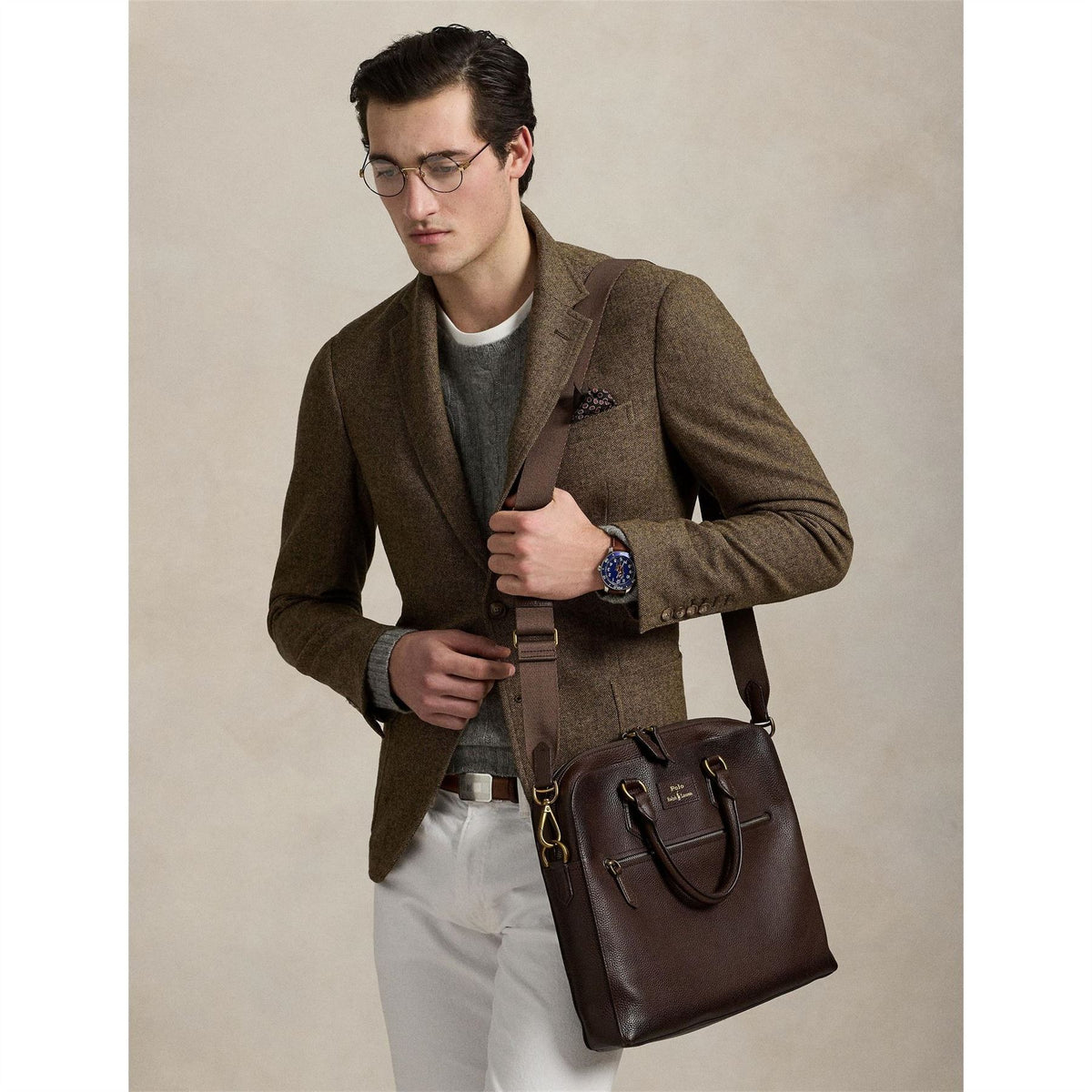 Polo Ralph Lauren Commuter Messenger Bag with Logo