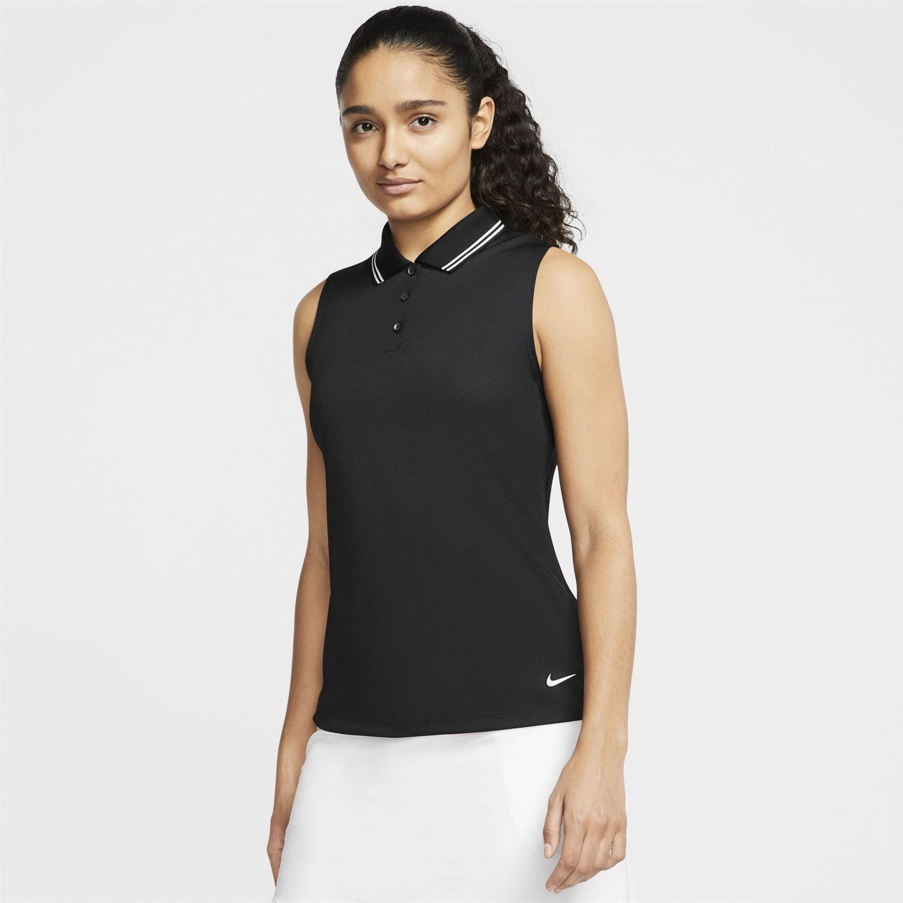 Nike Womens Dri Fit Victory Sleeveless Golf Polo