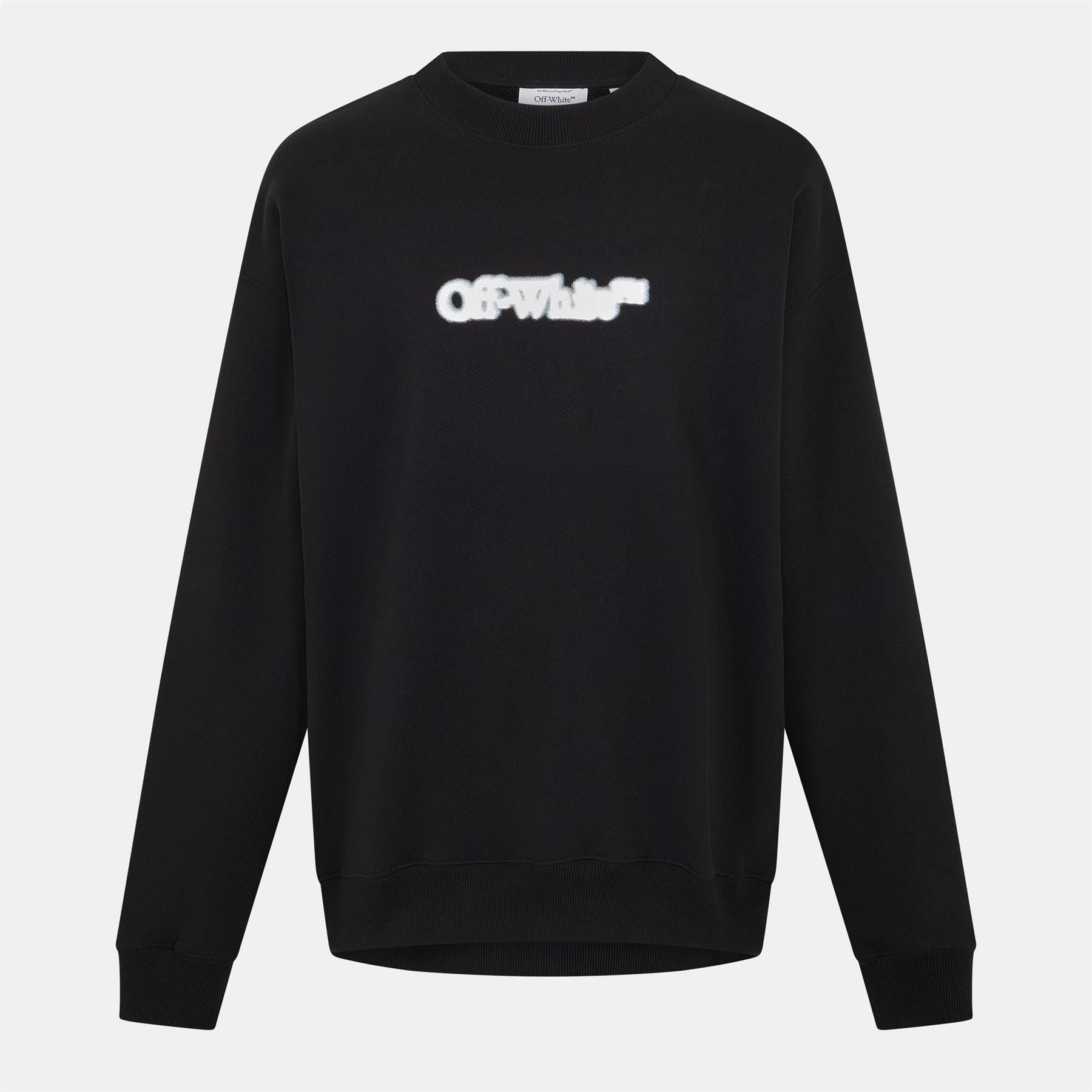 Off White Crew Neck Long Sleeve Regular Fit Sweatshirt