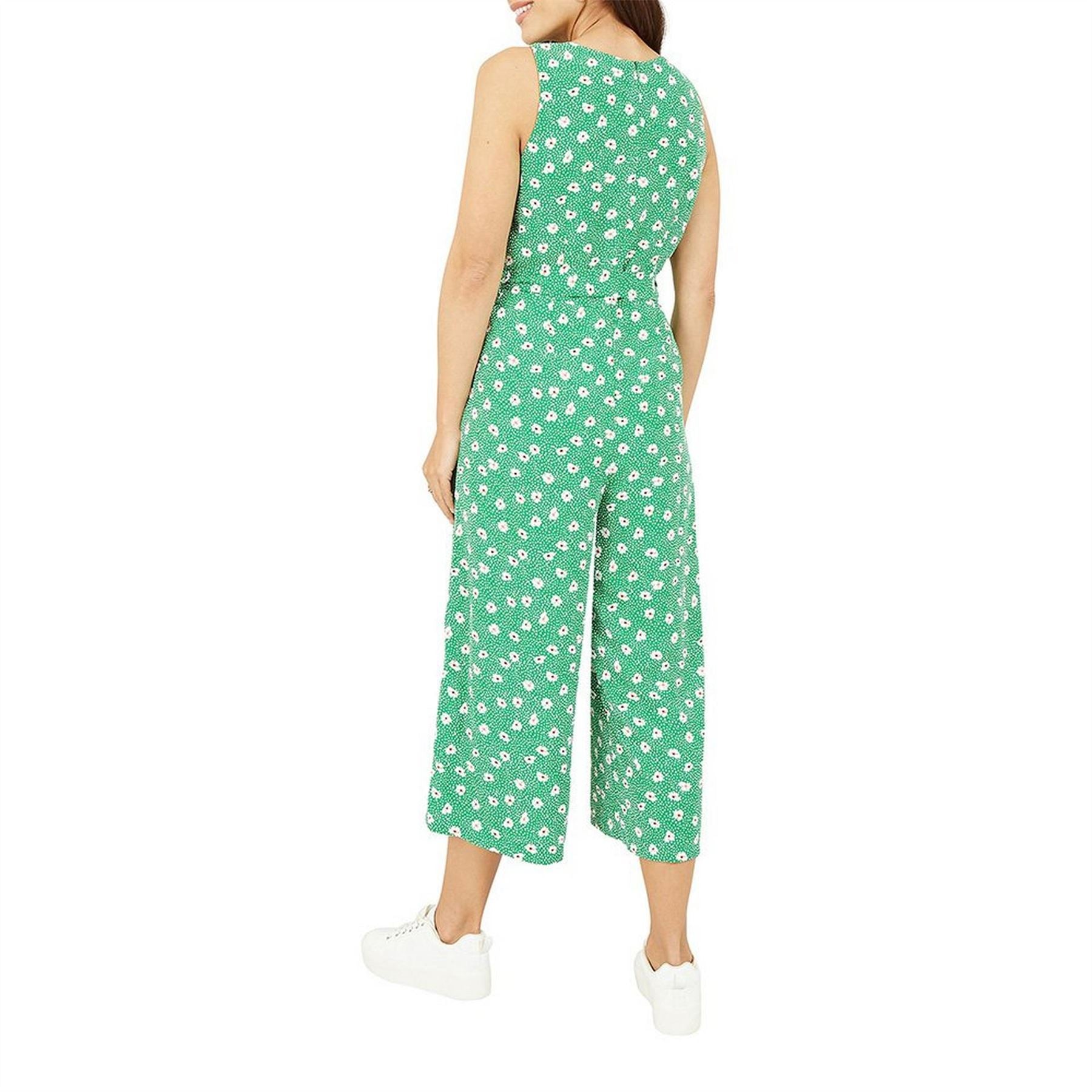 Mela London Green Floral Crew Neck Jumper