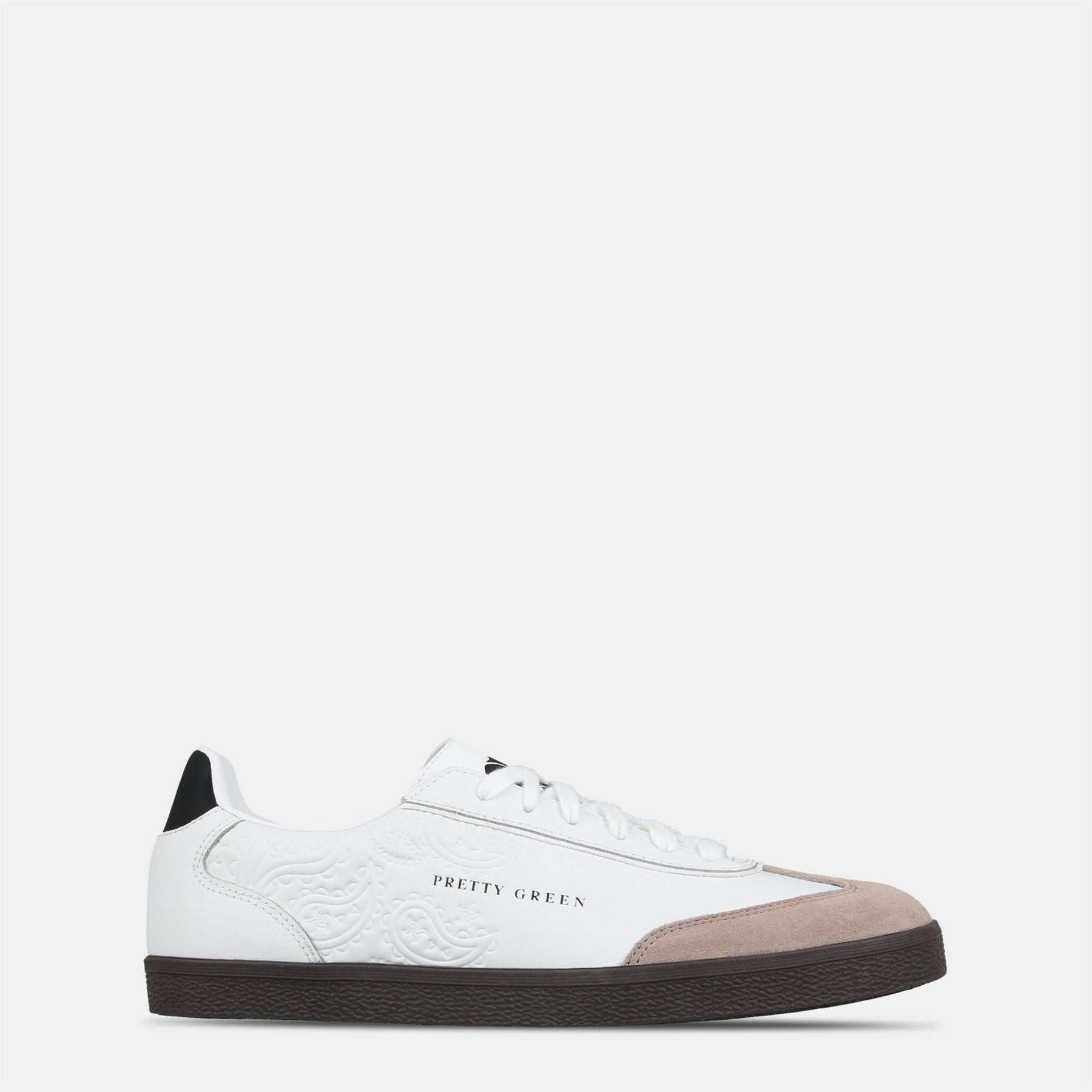 Pretty Green Moorgate Leather Court Trainers