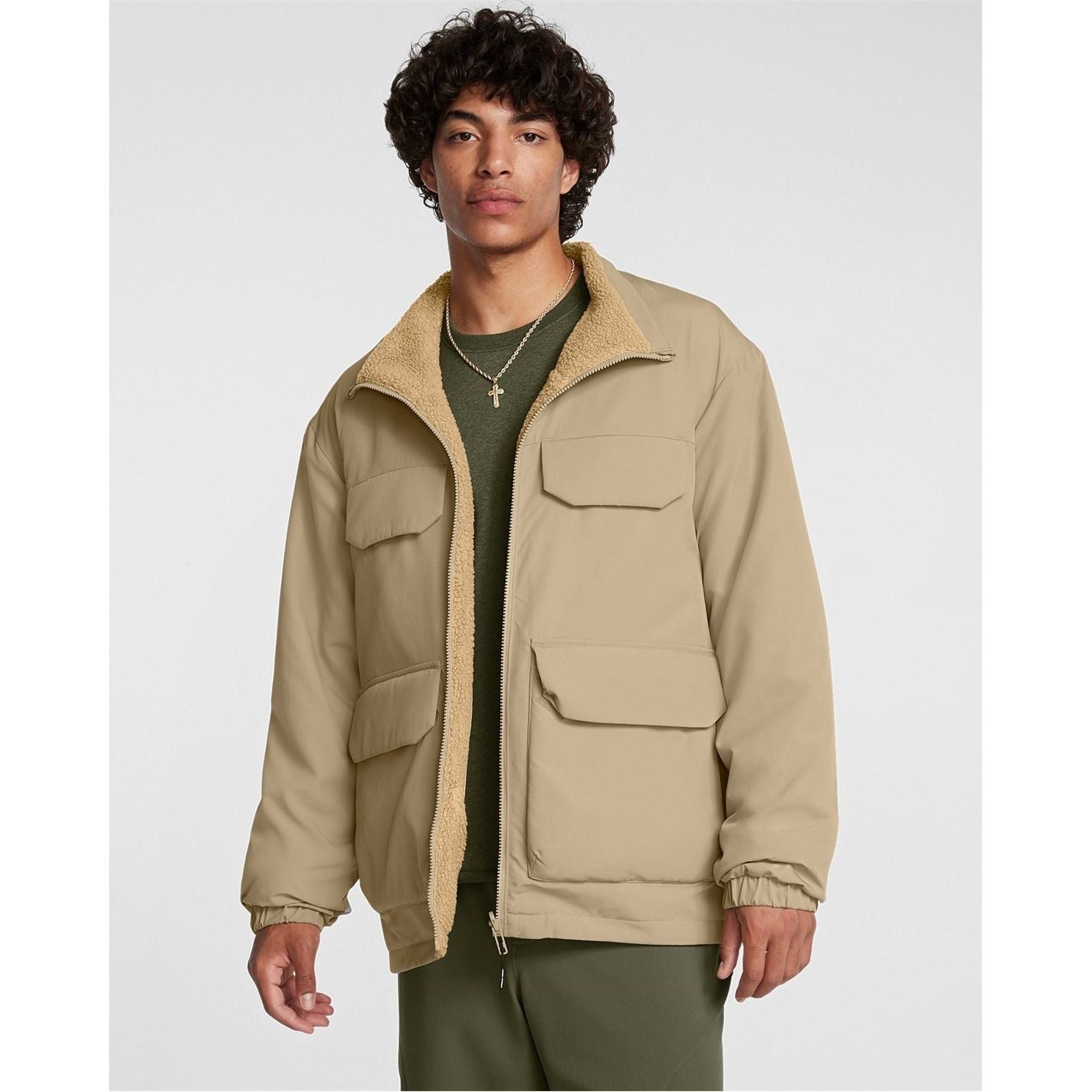 Under Armour Mission Solid Patterned Softshell Jacket with Chest Pocket