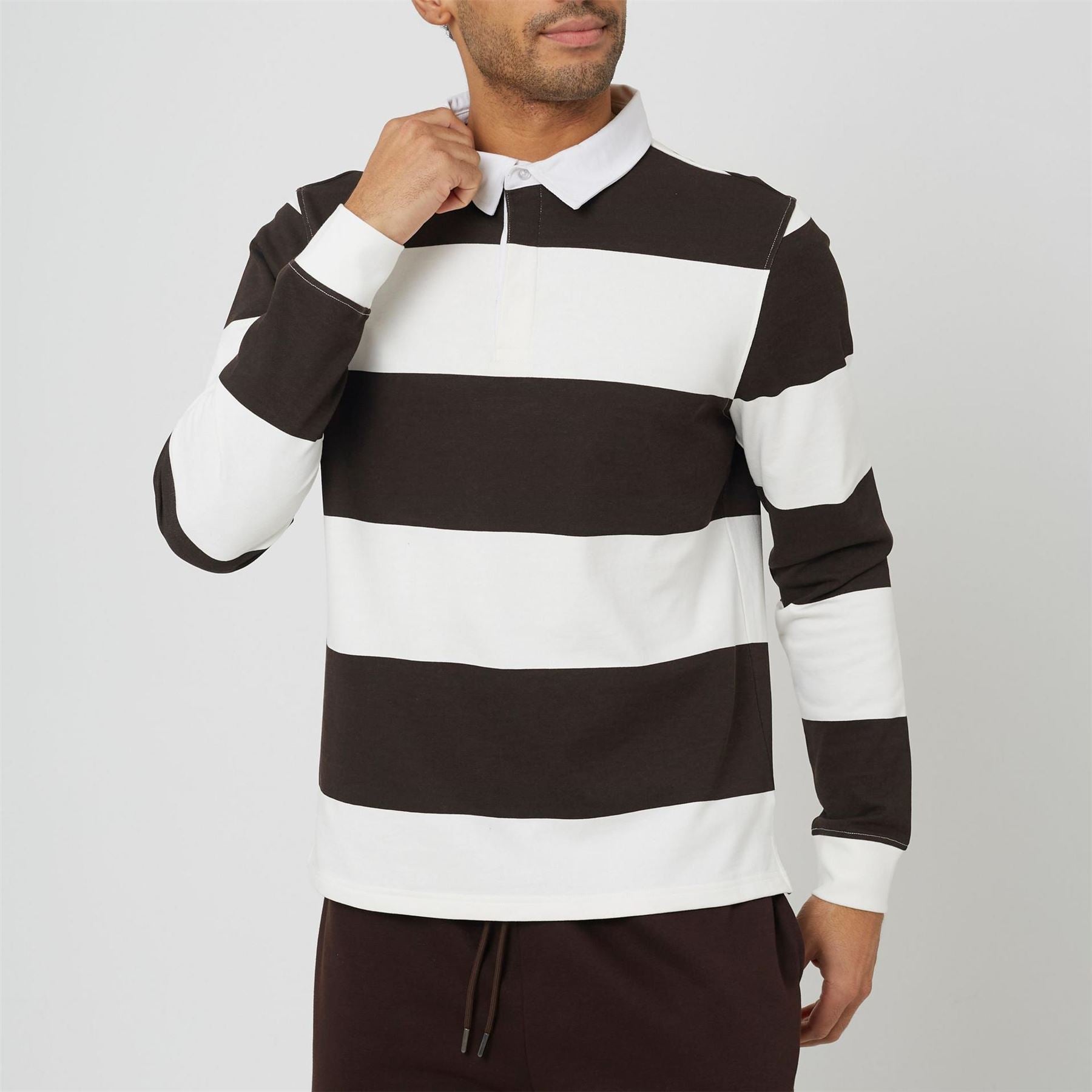 Brave Soul Long Sleeve Rugby PolOvershirtt