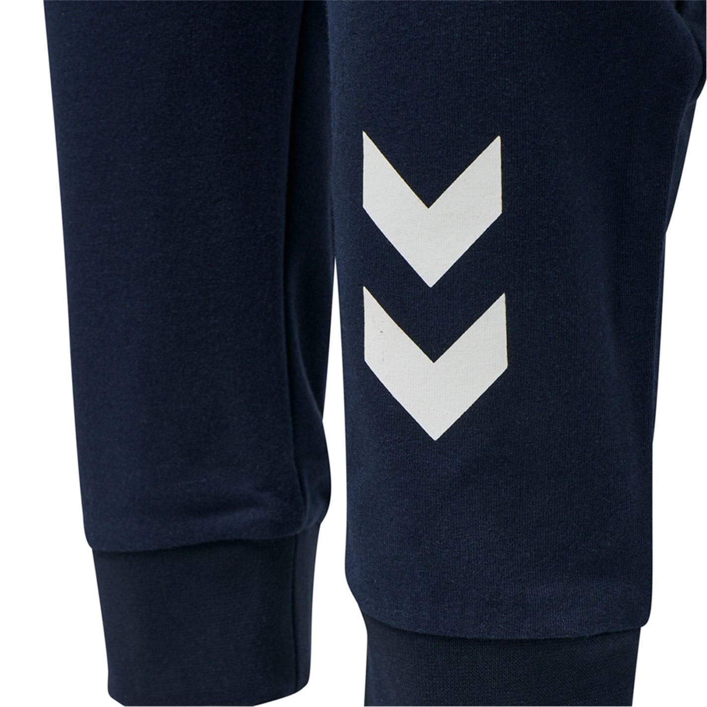 Hummel Solid Patterned Joggers with Ribbed Cuff