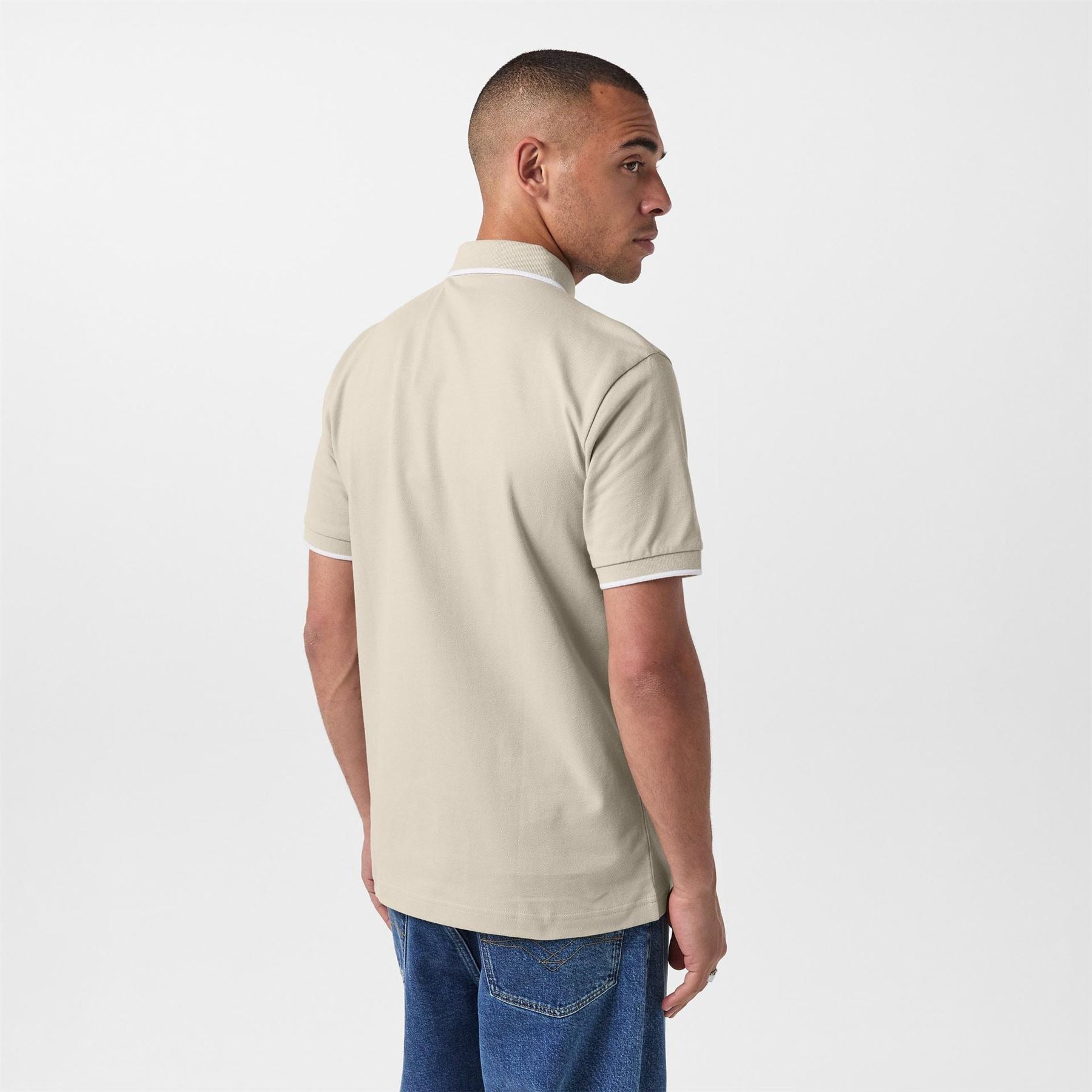 Boss Orange Pique Short Sleeve Polo Shirt With Logo Detail