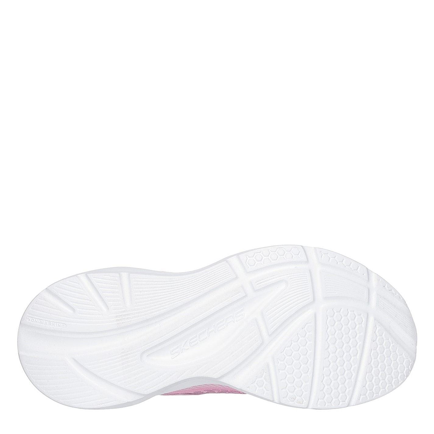 Skechers Sparkle Mesh Print Low Top Sneakers with Bungee Straps
