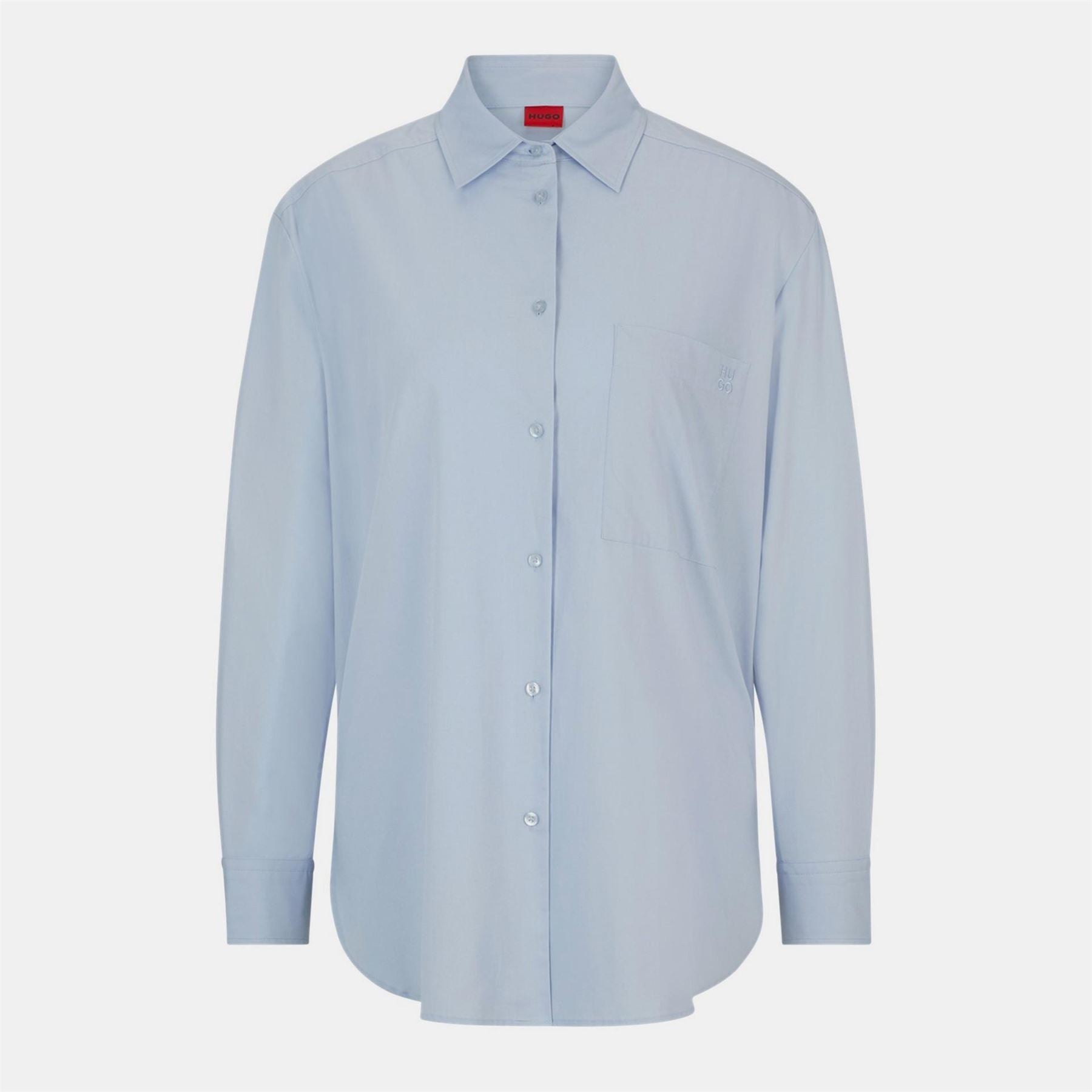 Hugo Oversize Long Sleeve Plain Shirt