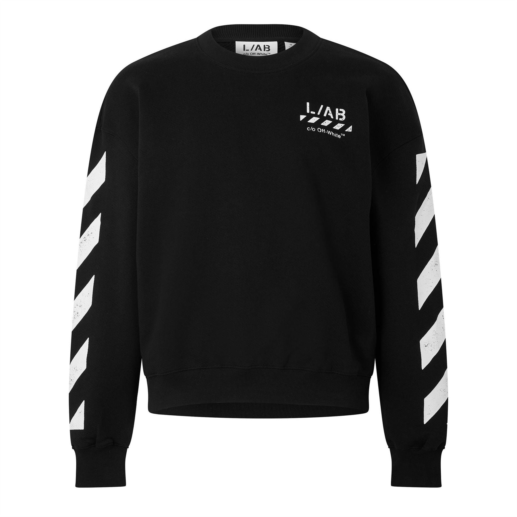L AB Off White Ab Off Diag Sweat Sn73
