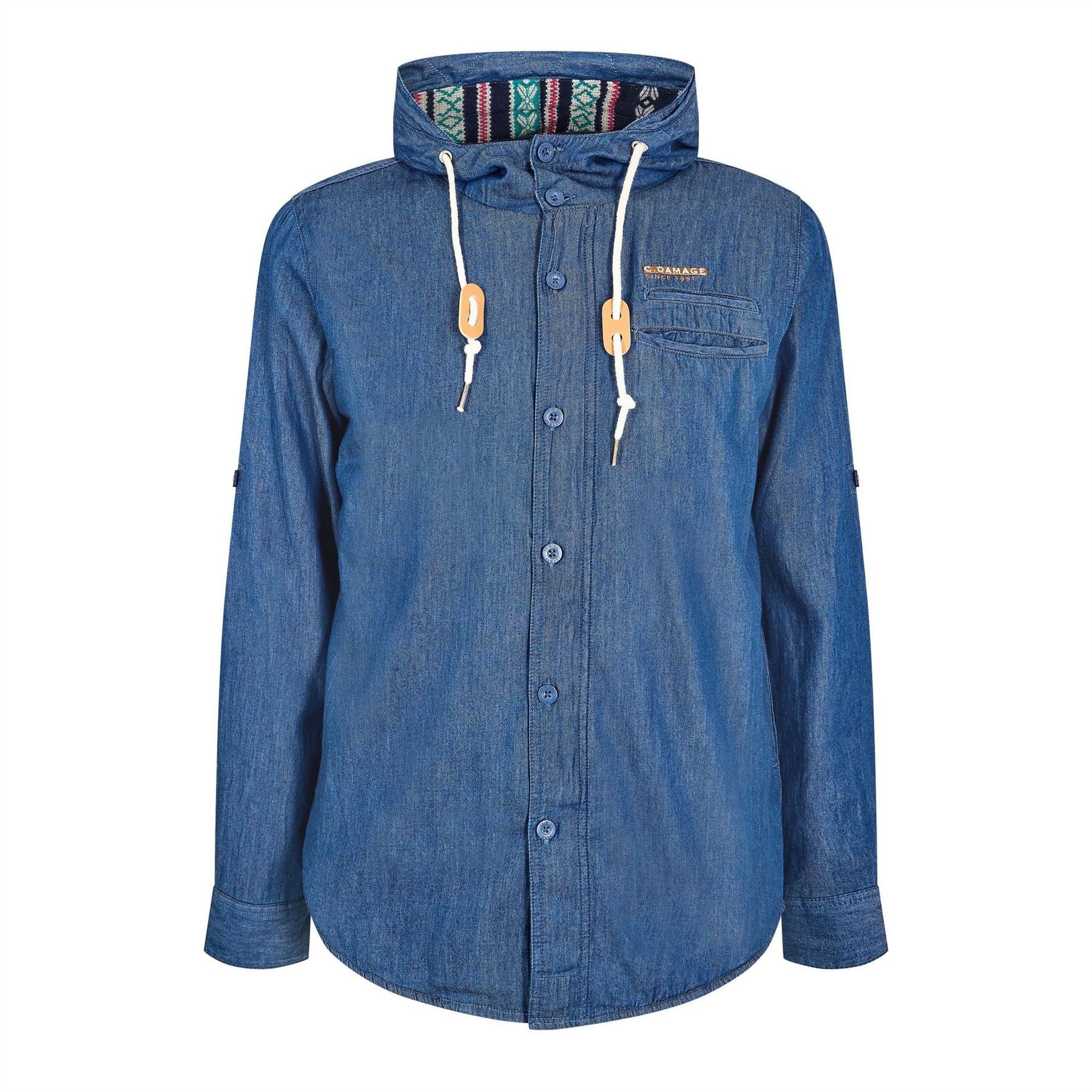 Criminal Damage Fly Jack Hood Denim Jacket