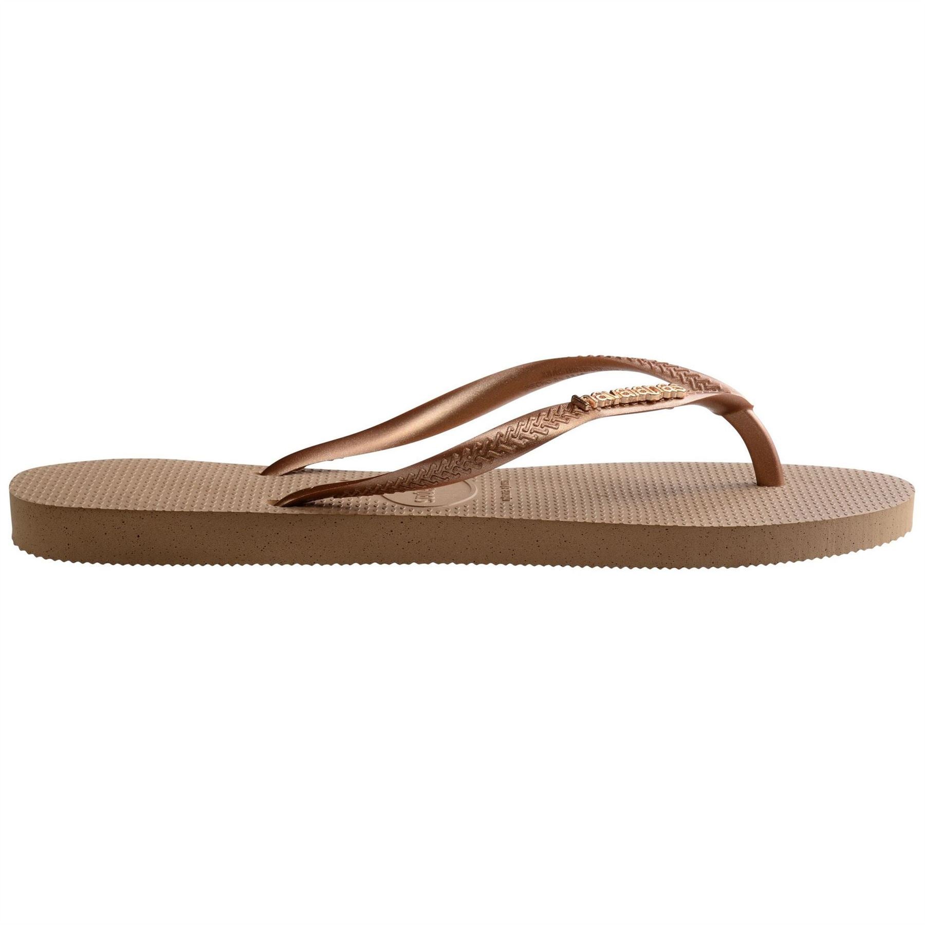 Havaianas Slim Textured Flat Heel Flip Flops