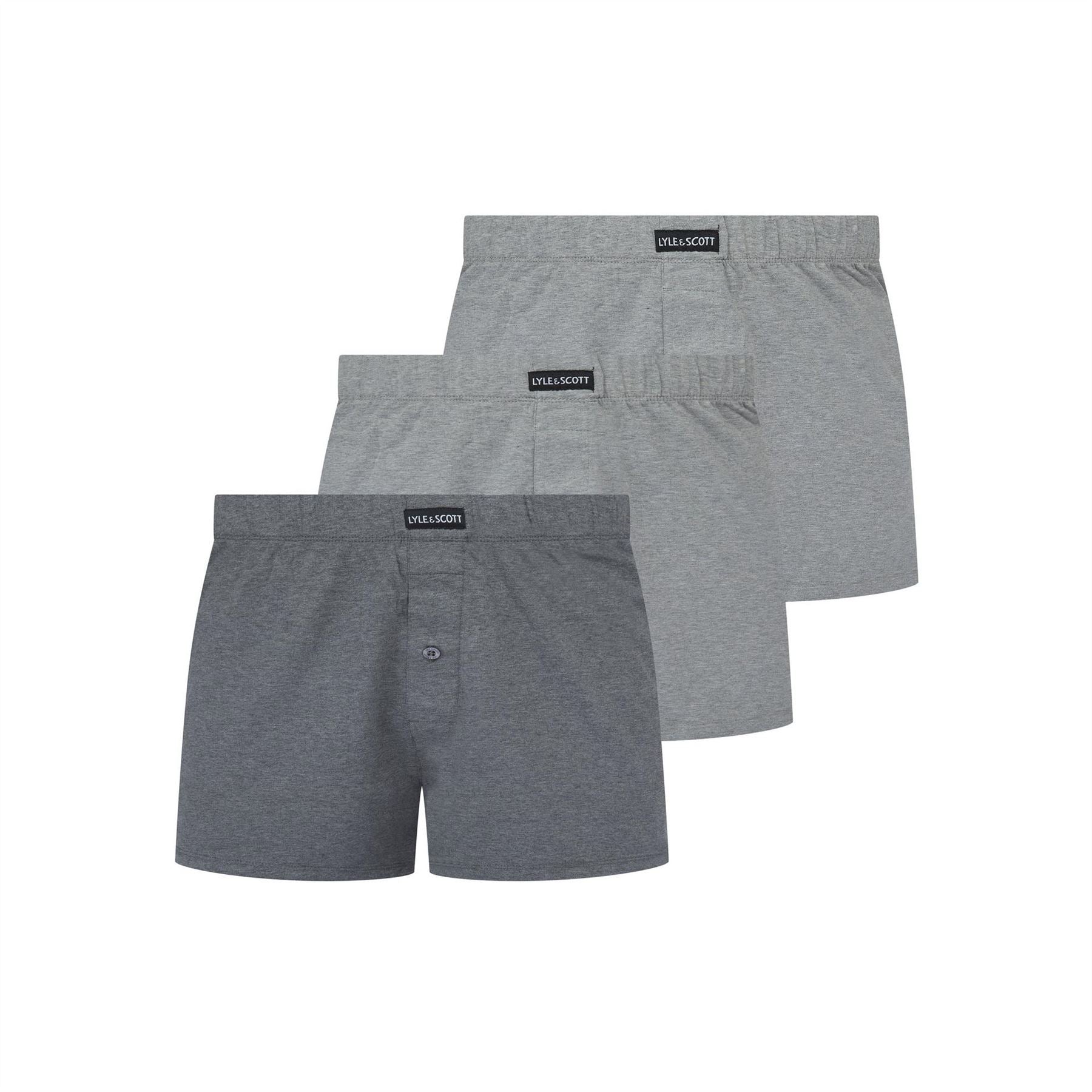 Lyle and Scott 3 Pack Plain Design Boxer Shorts