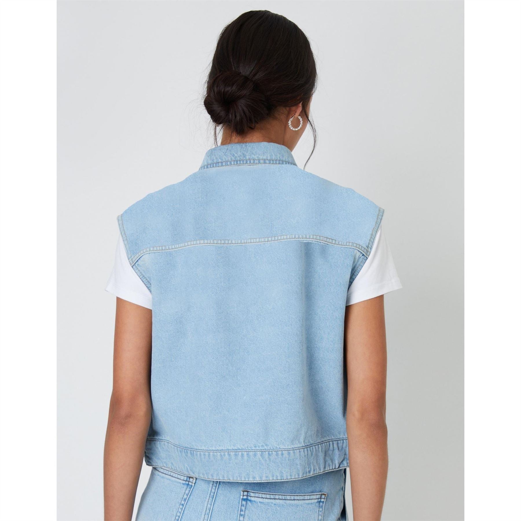 Threadbare Lucky Solid Patterned Denim Jacket