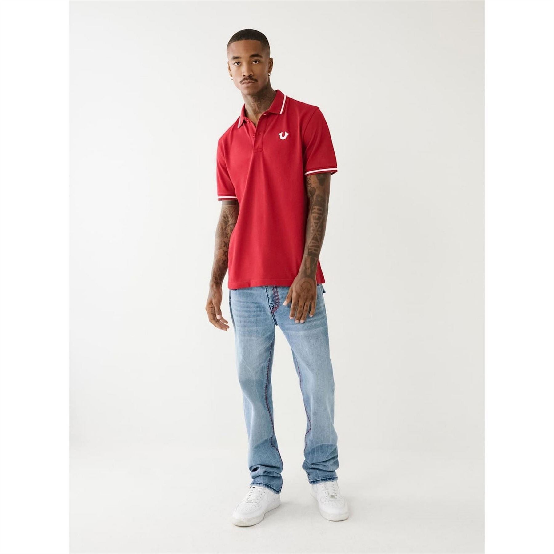 True Religion Crafted With Pride Short Sleeve Polo Shirt