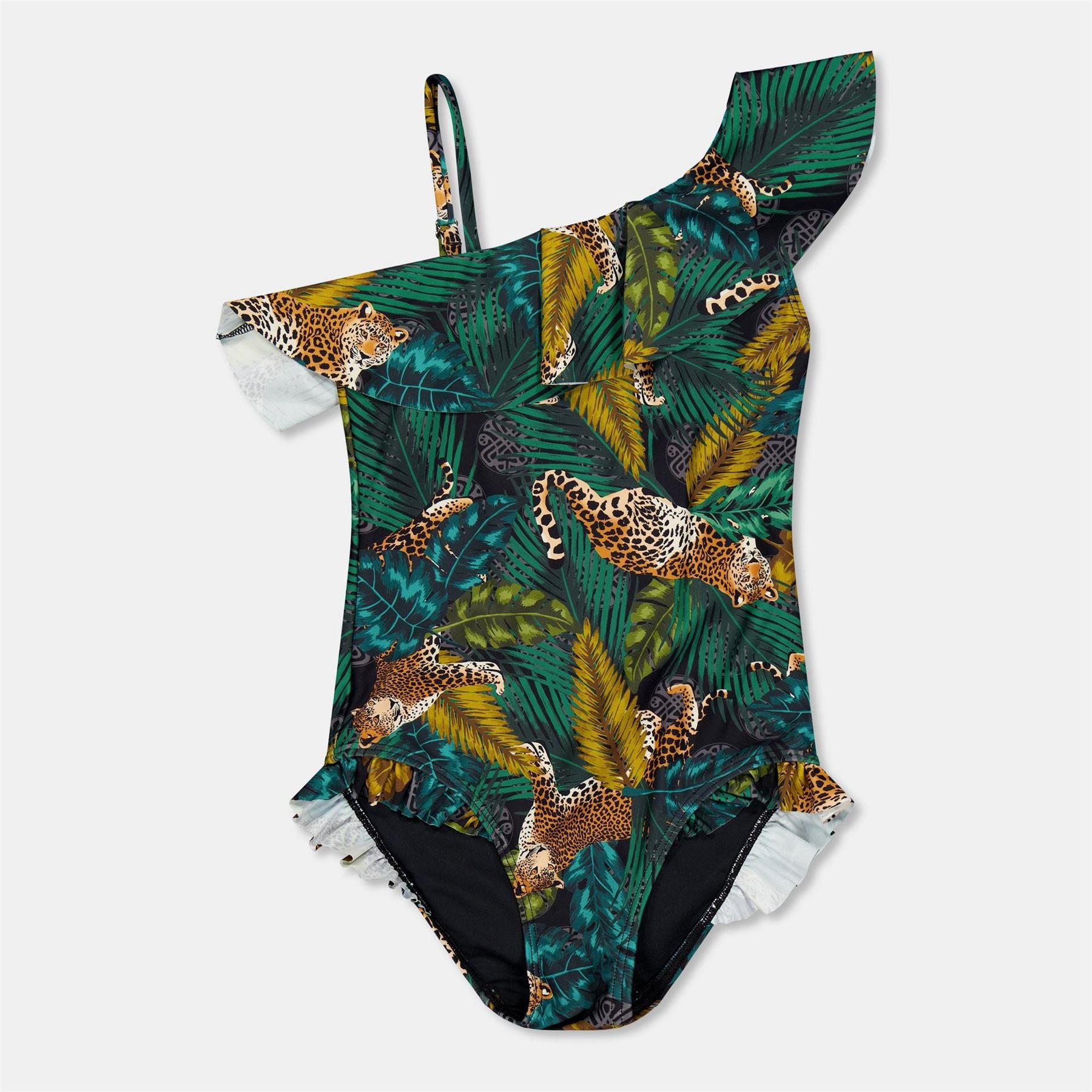 Biba Frill Short Sleeve Scoop Neck Swimsuit