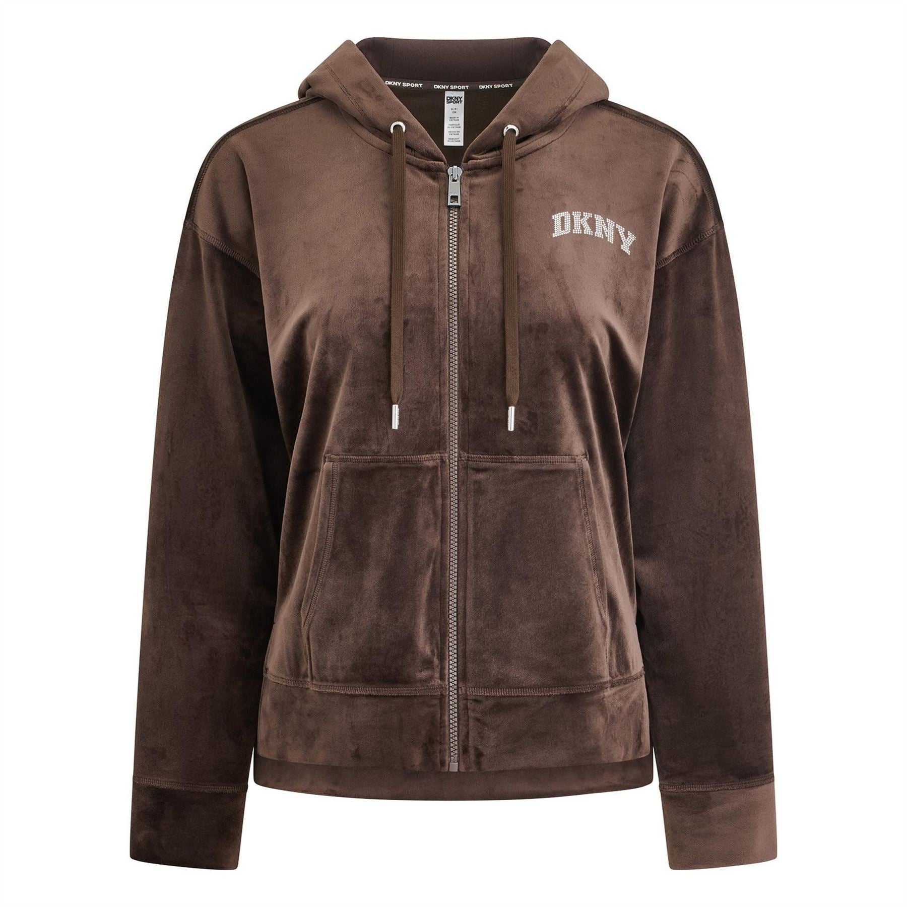 DKNY Velourdmt FulL-Zipullover Hoody Ld64