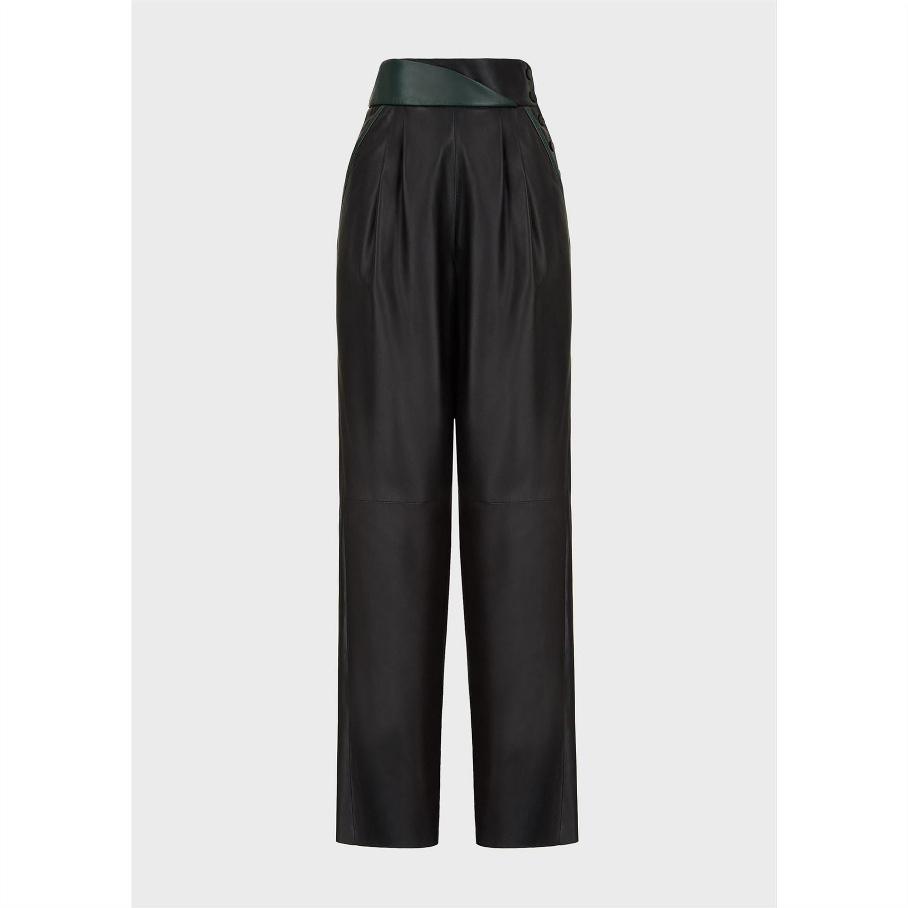 Emporio Armani High Waisted Wide Leg Trousers