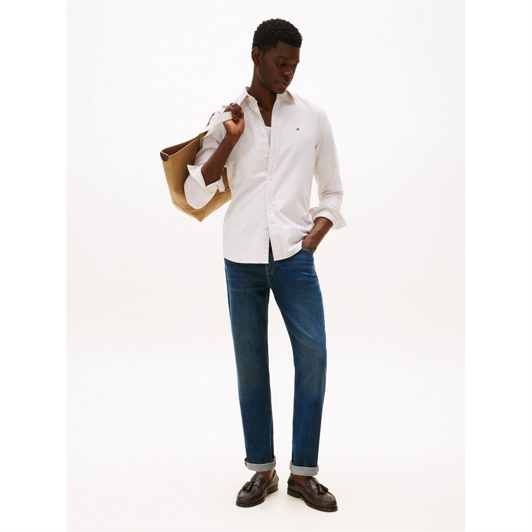Tommy Hilfiger 1985 Flex Oxford Stripe  Shirt