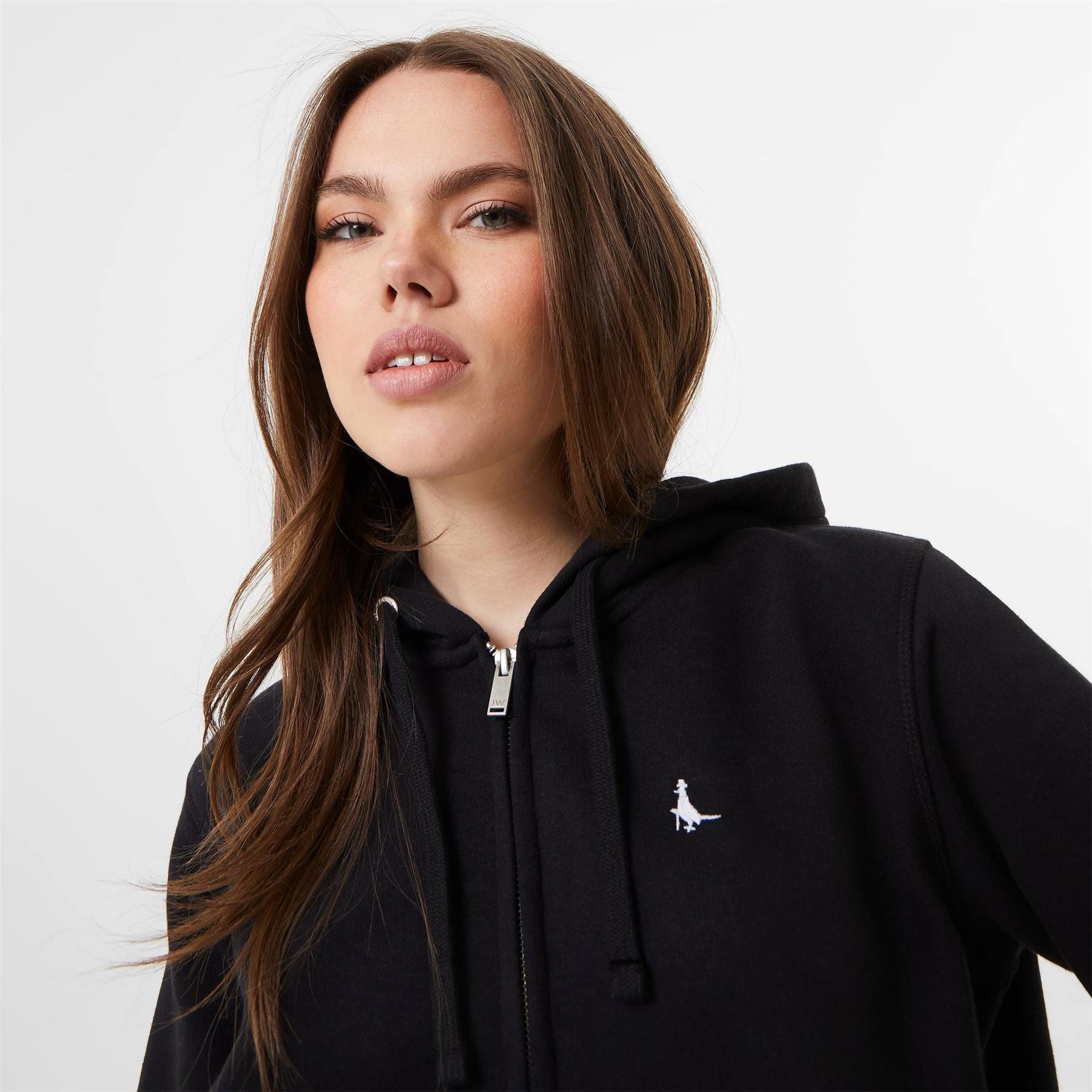 Jack Wills Pheasant Logo Zip Hoodie
