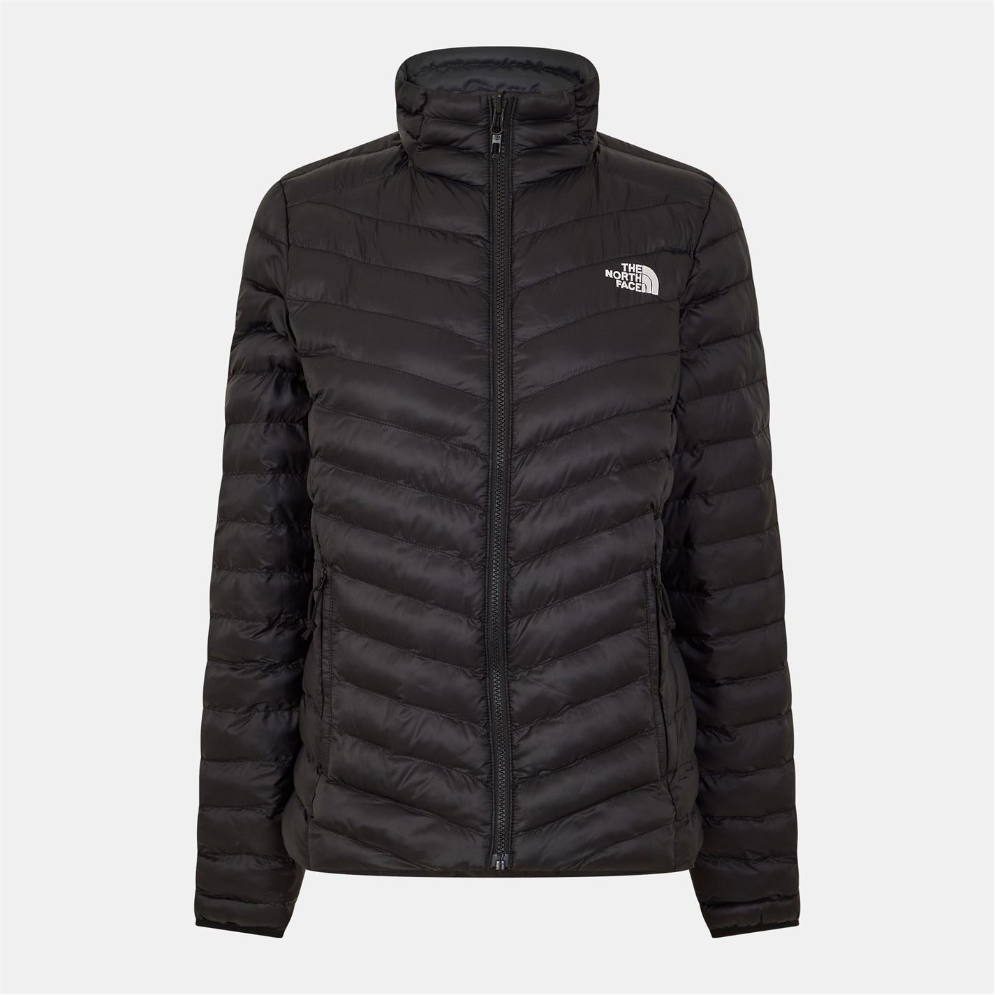 The North Face Womens Huila Solid Patterned Ribbed Cuff Puffer Jacket