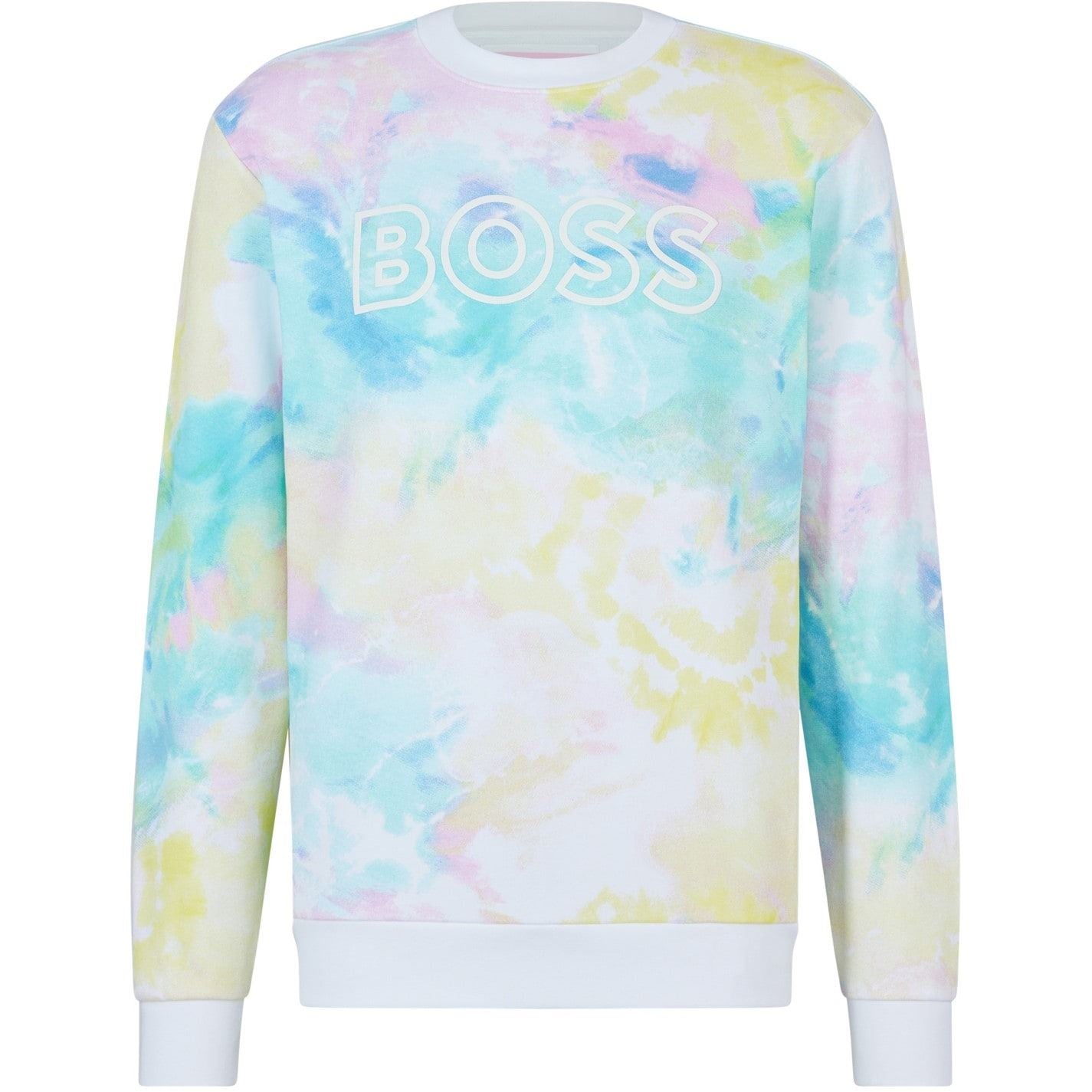 Boss Regular Fit Lettering Crew Neck Sweater