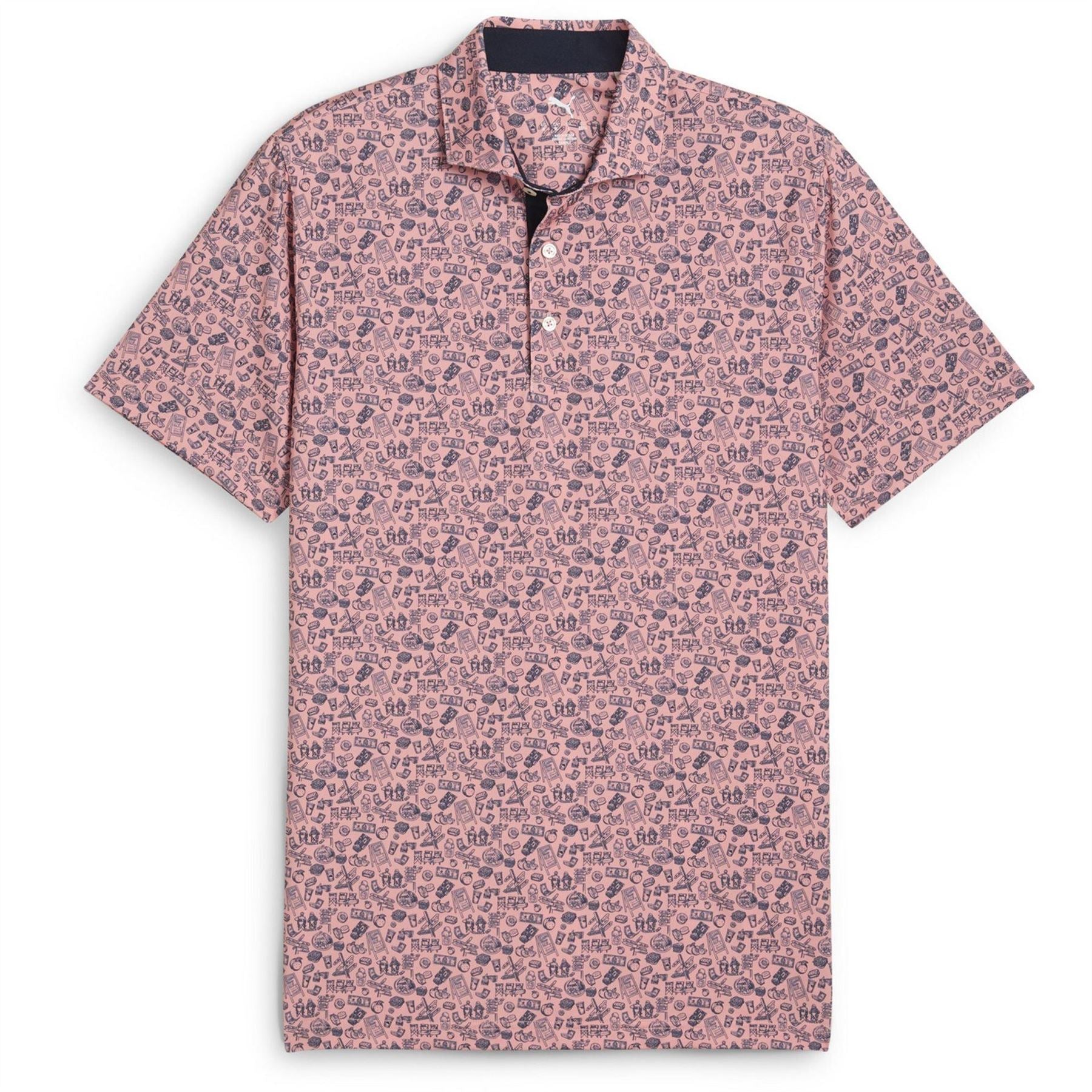 Puma Mens Mattr Peach Stand Polo Shirt
