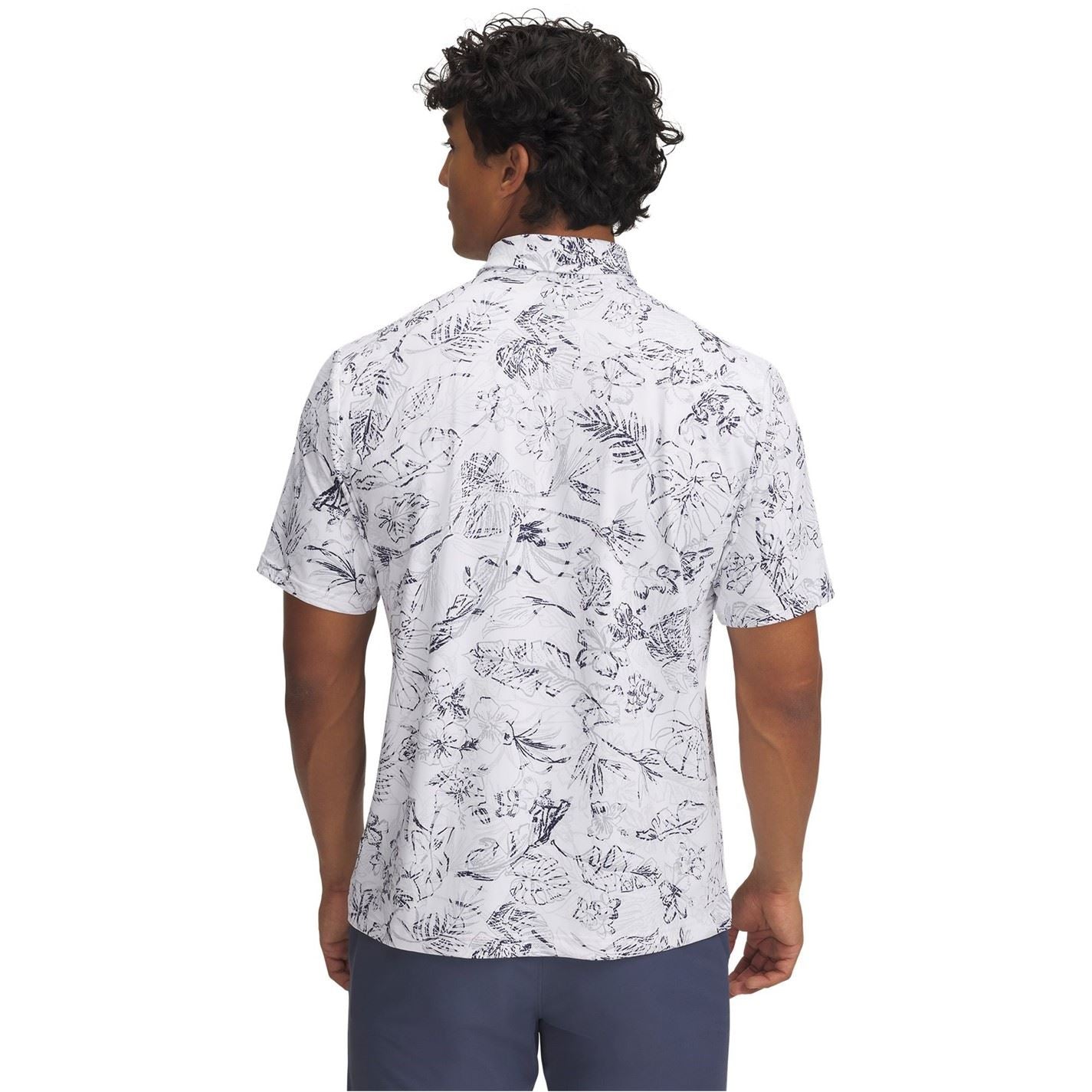 Under Armour Printed Collared Neck Short Sleeve Polo Shirt