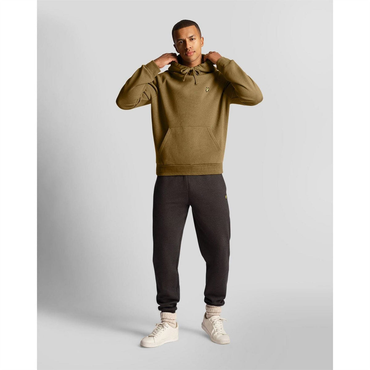 Lyle and Scott Raglan Racked Cotton Hoodie