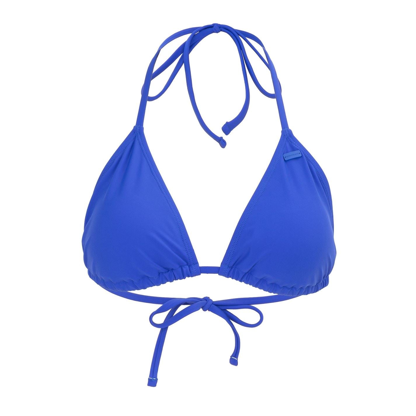 SoulCal Solid Patterned Tie Closure Triangle Bikini Top