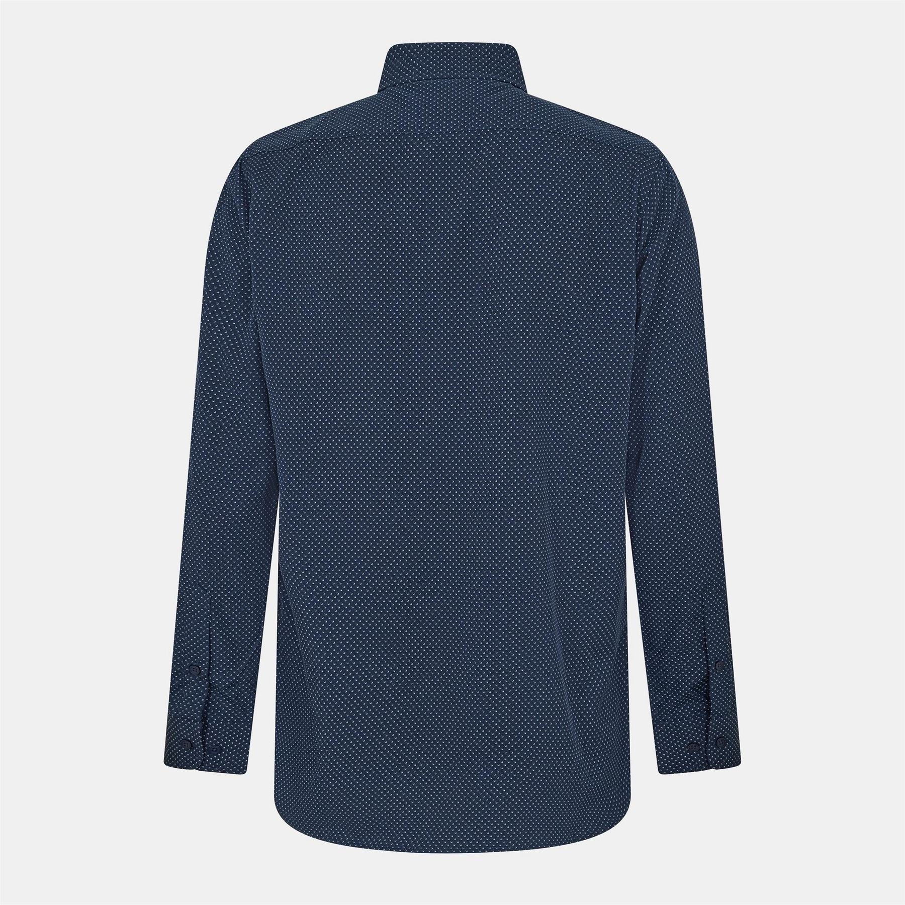 Scotch and Soda Pattern Collared Neck Long Sleeve Shirt