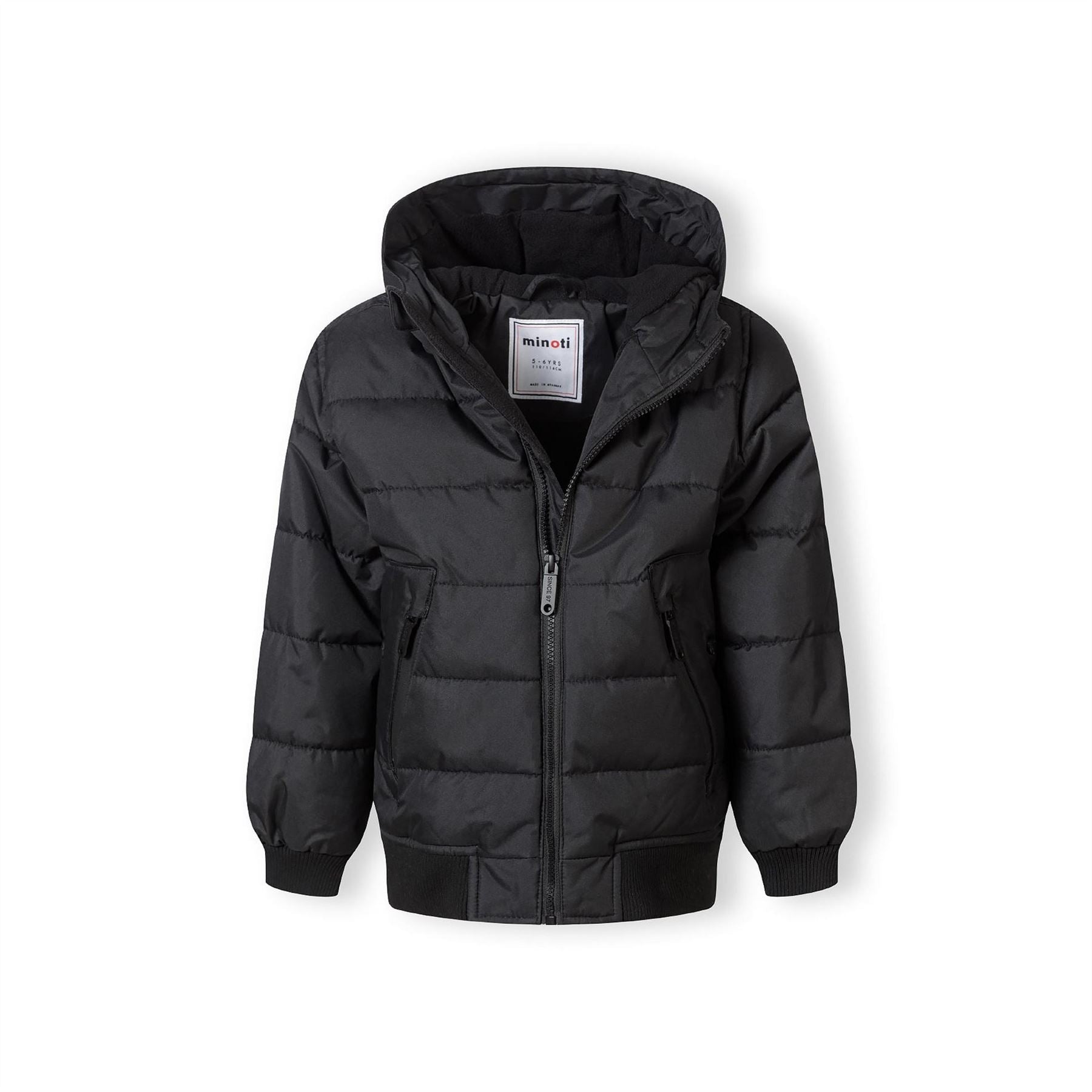 Minoti Boys Padded Jacket With Hood Black