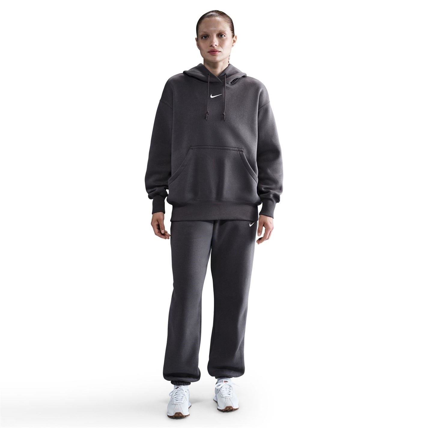 Nike Phoenix Fleece Oversize Fit Drop Shoulder Long Sleeve Hooded Neck Sweatshirt
