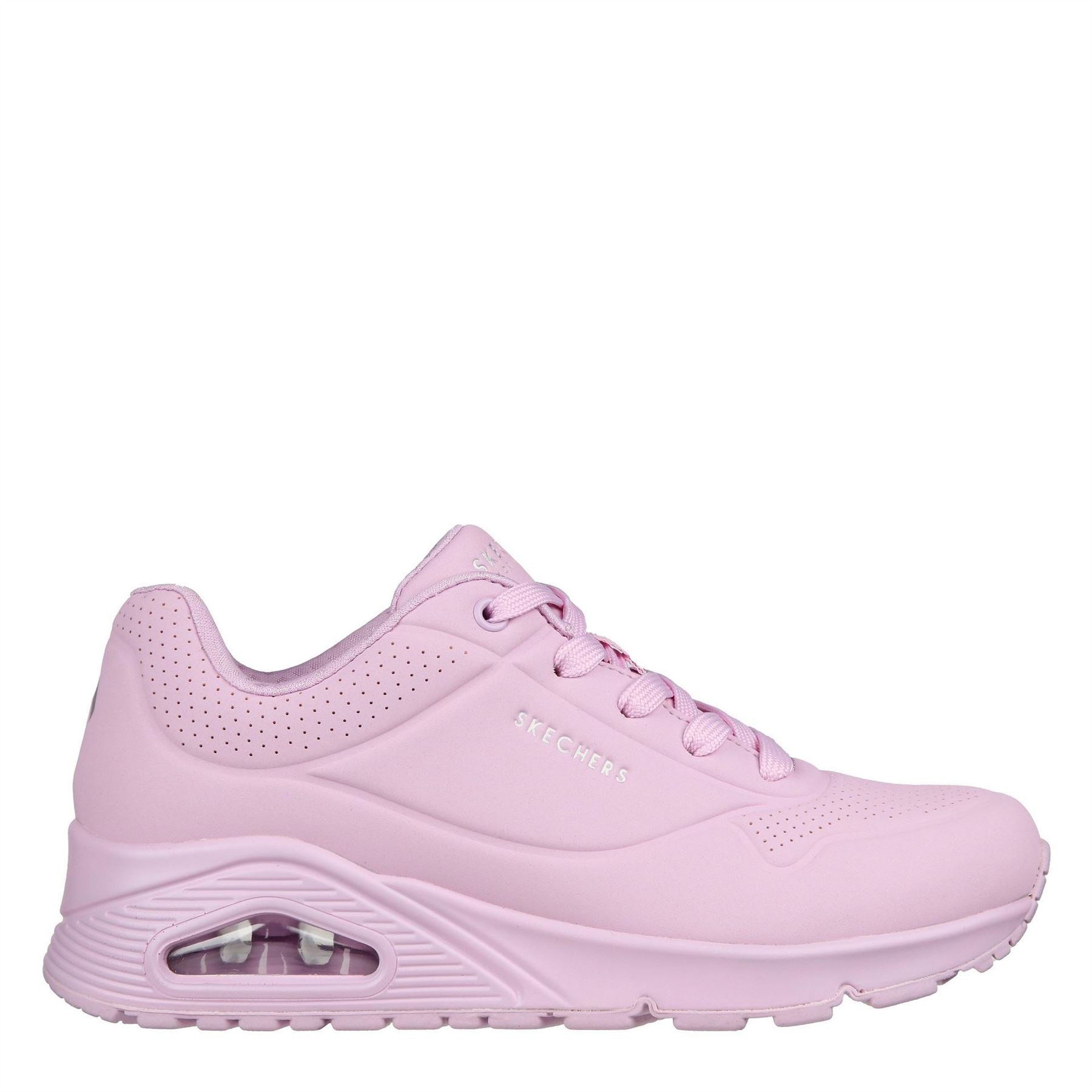 Skechers Womens Pastel Durabuck Lace Up Fash Low Top Trainers