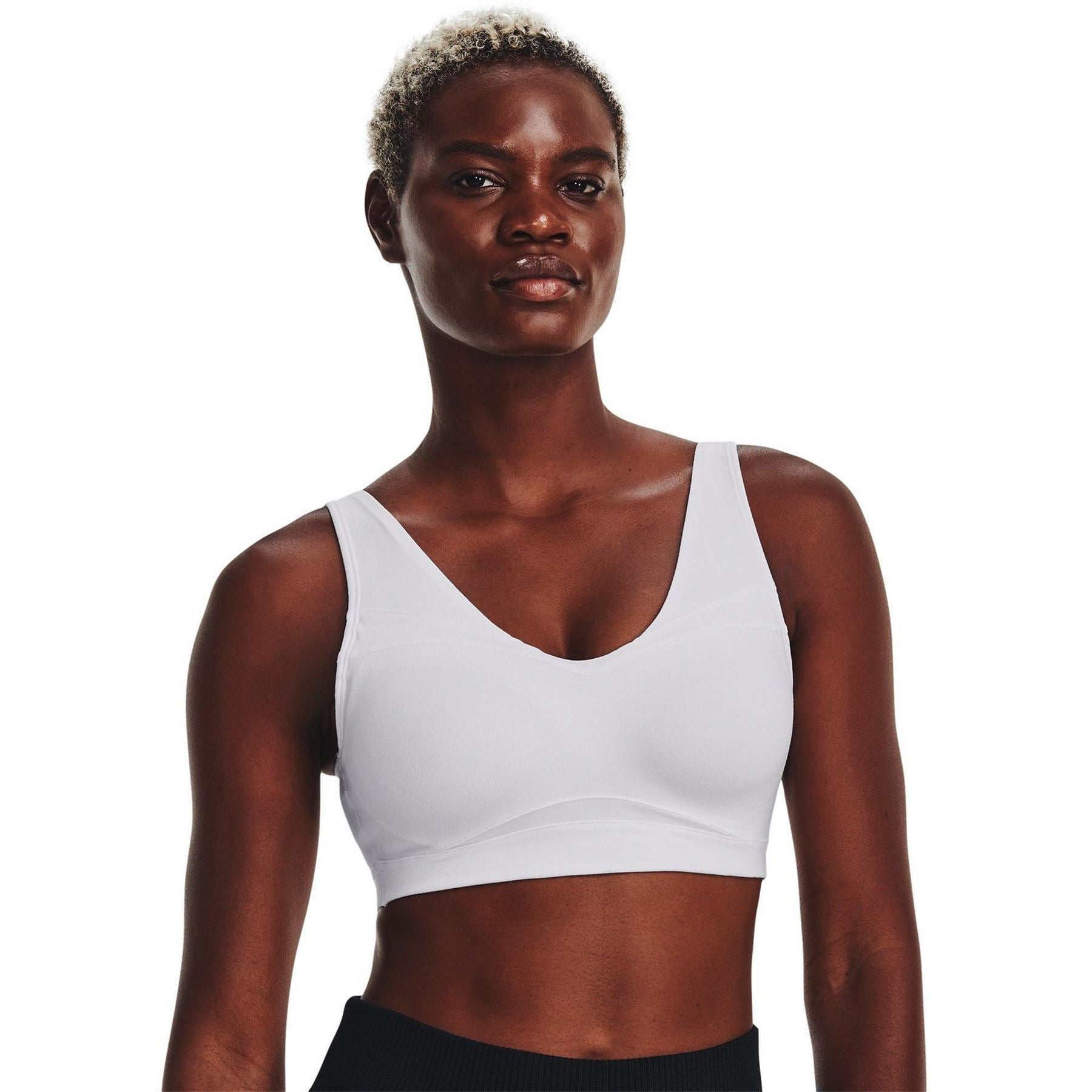 Under Armour Smartform V-Neck Sports Bra with Spaghetti Straps