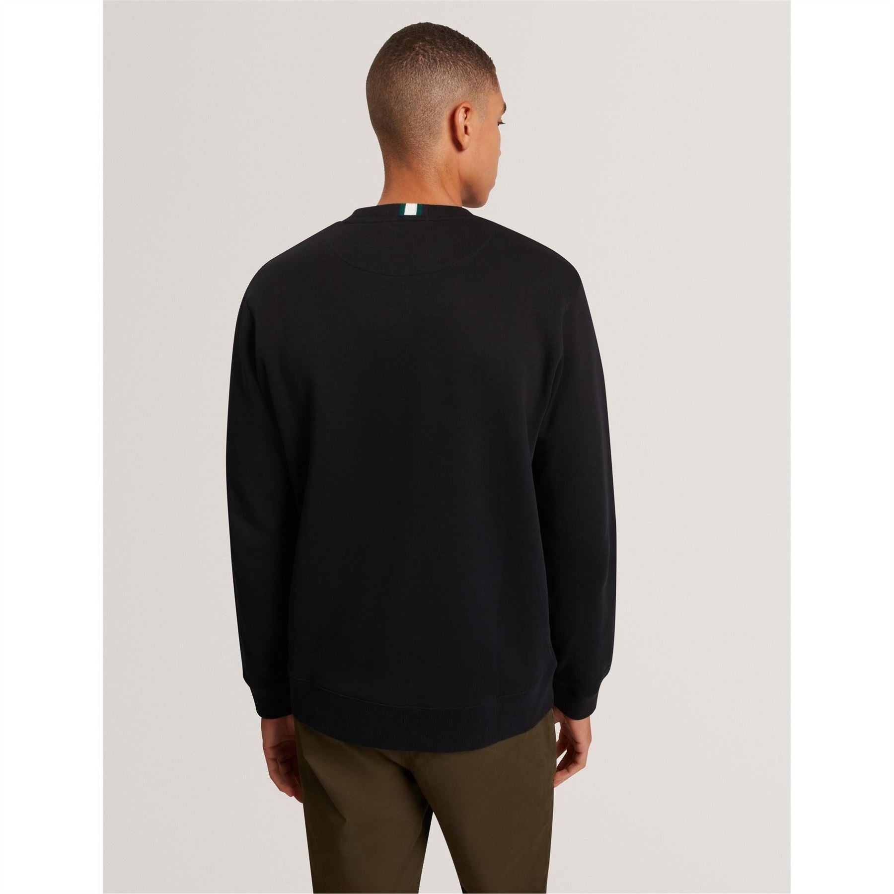 Ted Baker Long Sleeve Crew Neck Jersey Athletic Top